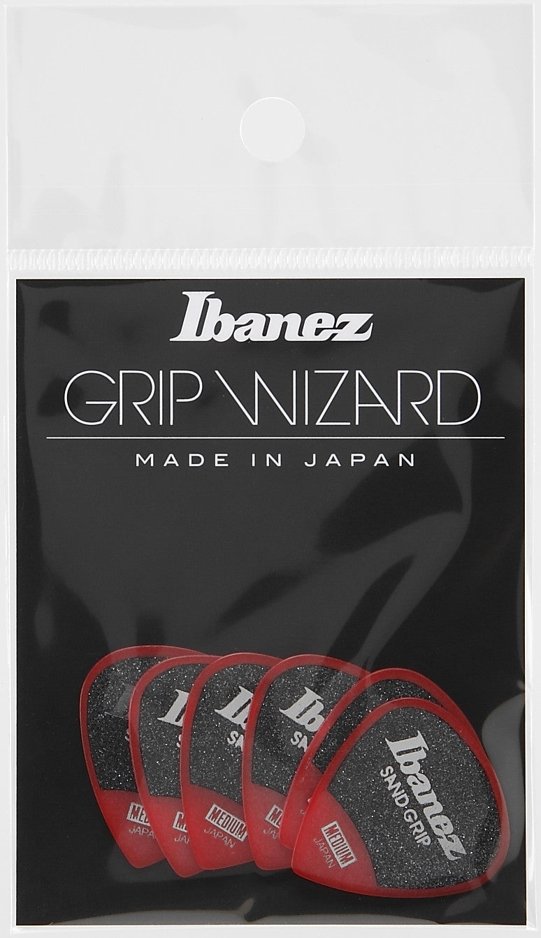 IBANEZ Grip Wizard Series Sand Grip Flat Pick - 6er Pack