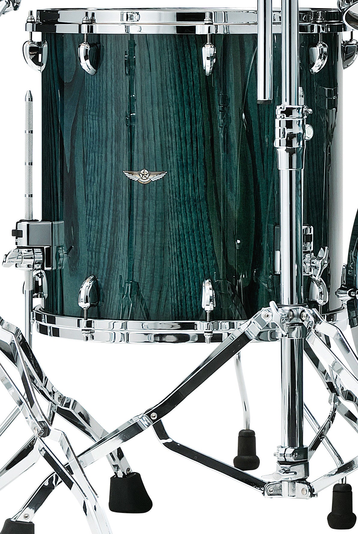 TAMA STAR Walnut Floor Tom 14" x 14" - Light Indigo Japanese Chestnut/Chrom HW