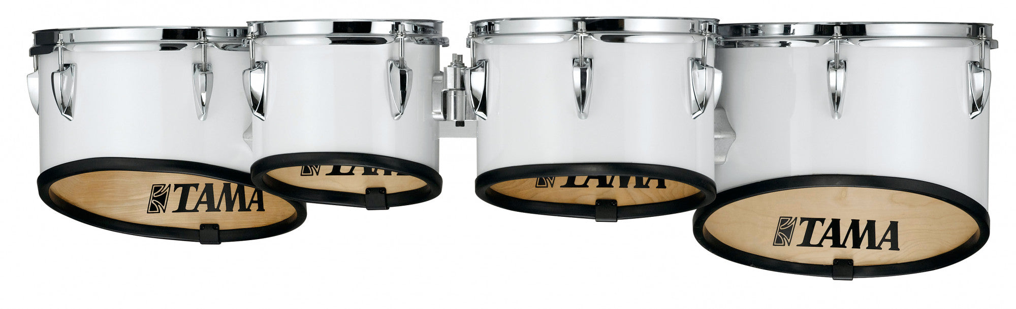 TAMA Starlight Marching Quad Tenor Drums 8" / 10" / 12" / 13" - Sugar White/Chrom HW