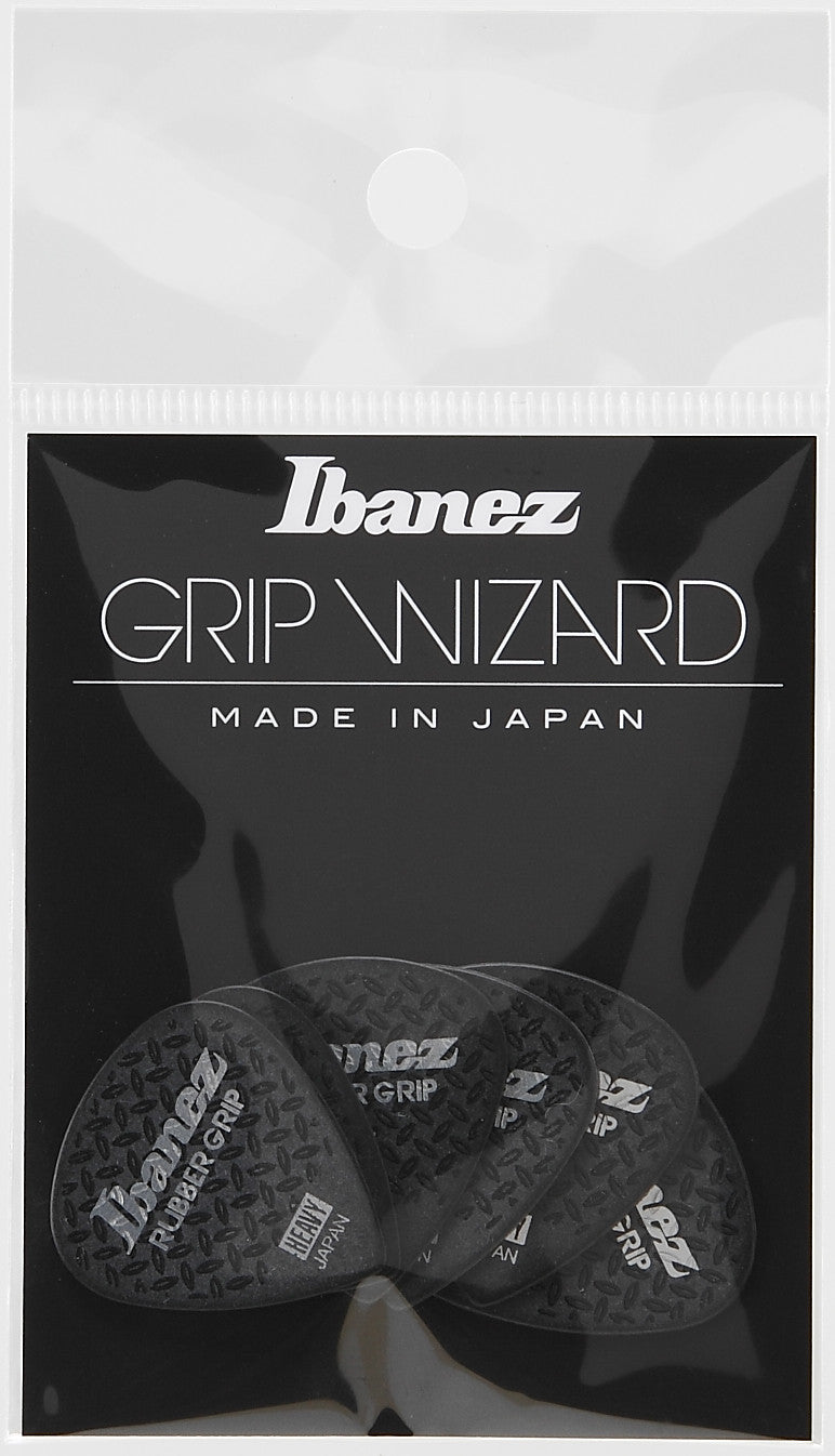 IBANEZ Grip Wizard Series Rubber Grip Flat Pick - 6er Pack