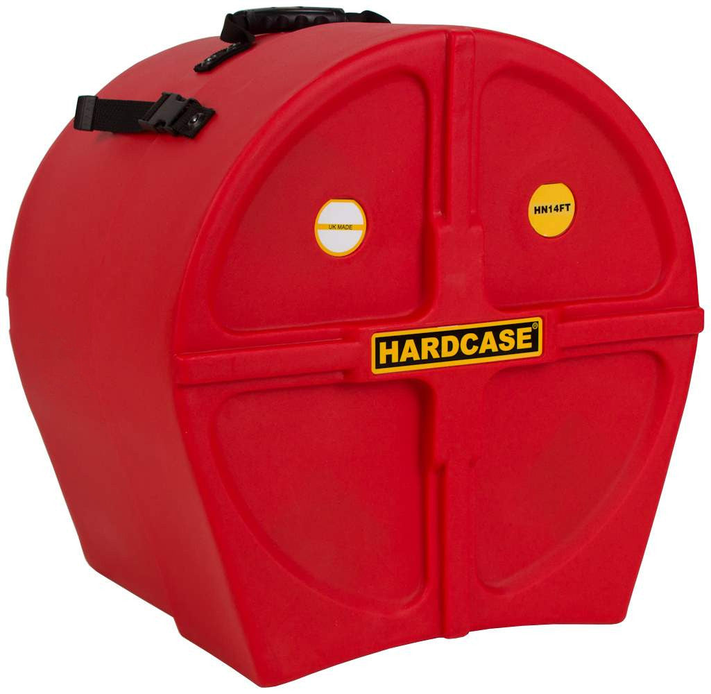 HARDCASE Floor Tom Case 16" - Red / komplett gepolstert