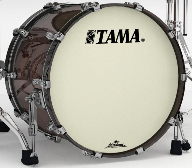 TAMA Starclassic Maple Lacquer Bass Drum 20" x 16" - Dark Mocha Burst/Black Nickel HW/mit Tom Halter