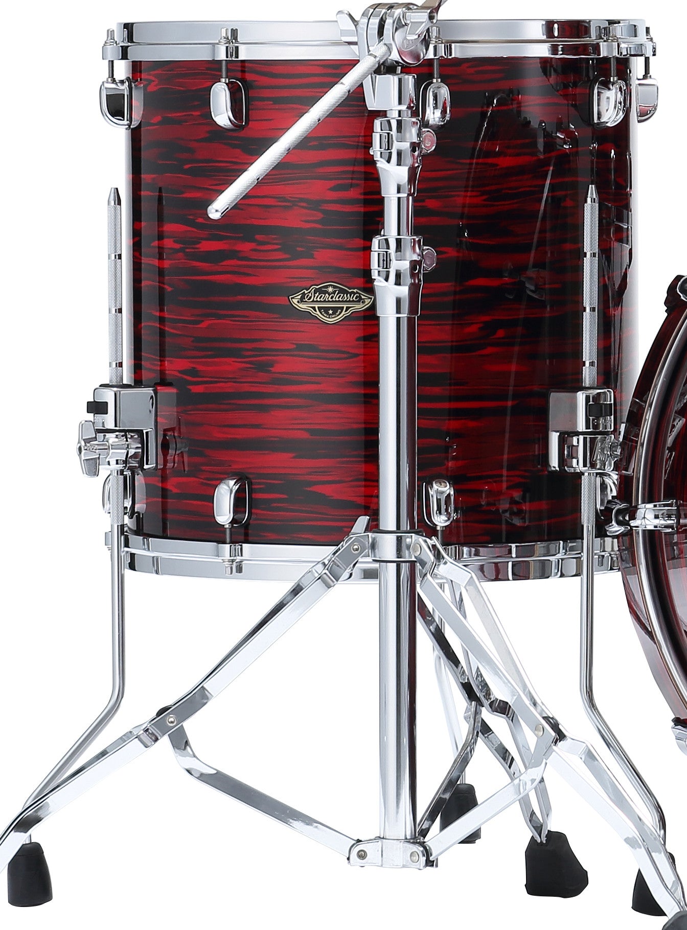 TAMA Starclassic Walnut/Birch Duracover Wrap Floor Tom 14" x 12" -Red Oyster/Chrom HW