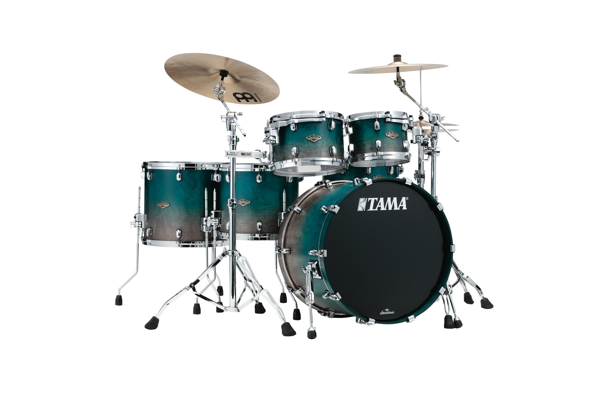 TAMA Starclassic Walnut/Birch Lacquer Shell Kit 5 teilig - Satin Sapphire Fade/Chrom HW