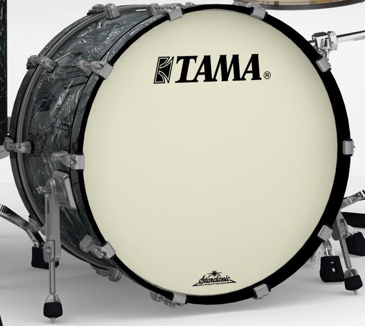 TAMA Starclassic Maple Duracover Wrap Bass Drum 22" x 14" - Charcoal Swirl/Smoked Black Nickel HW/ohne Tom Halter