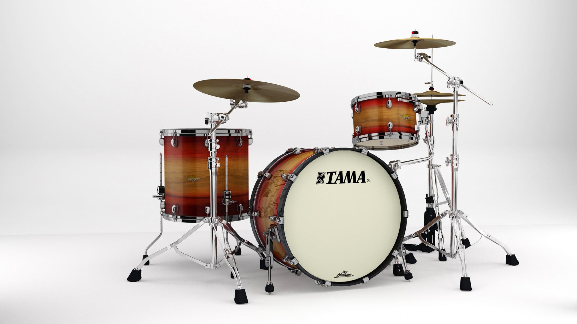 TAMA Starclassic Maple Exotic Shell Kit 3 teilig - Ruby Pacific Walnut Burst/Black Nickel HW