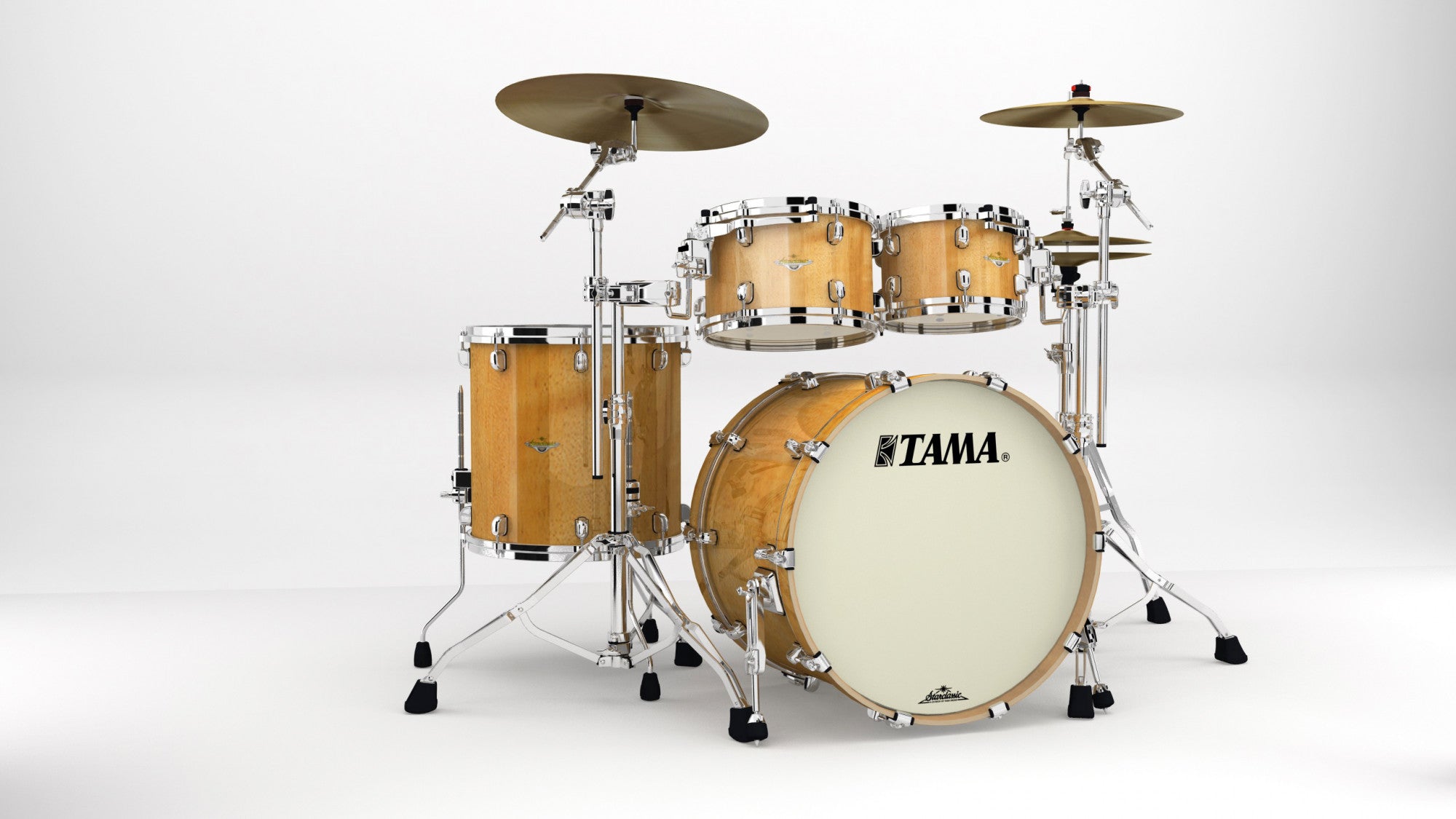 TAMA Starclassic Maple Shell Kit 4 teilig - Exotic Gloss Natural Movingui/Chrom HW
