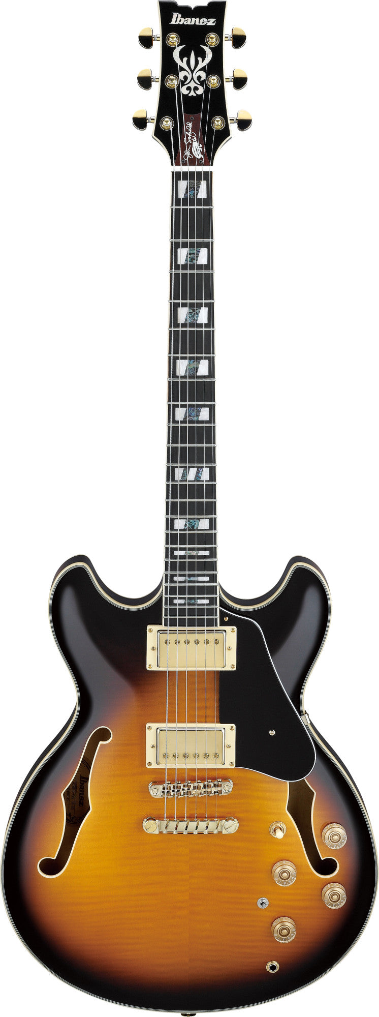 IBANEZ John Scofield Signature Hollowbody Gitarre 6-String - Vintage Yellow Sunburst + Koffer MS100C