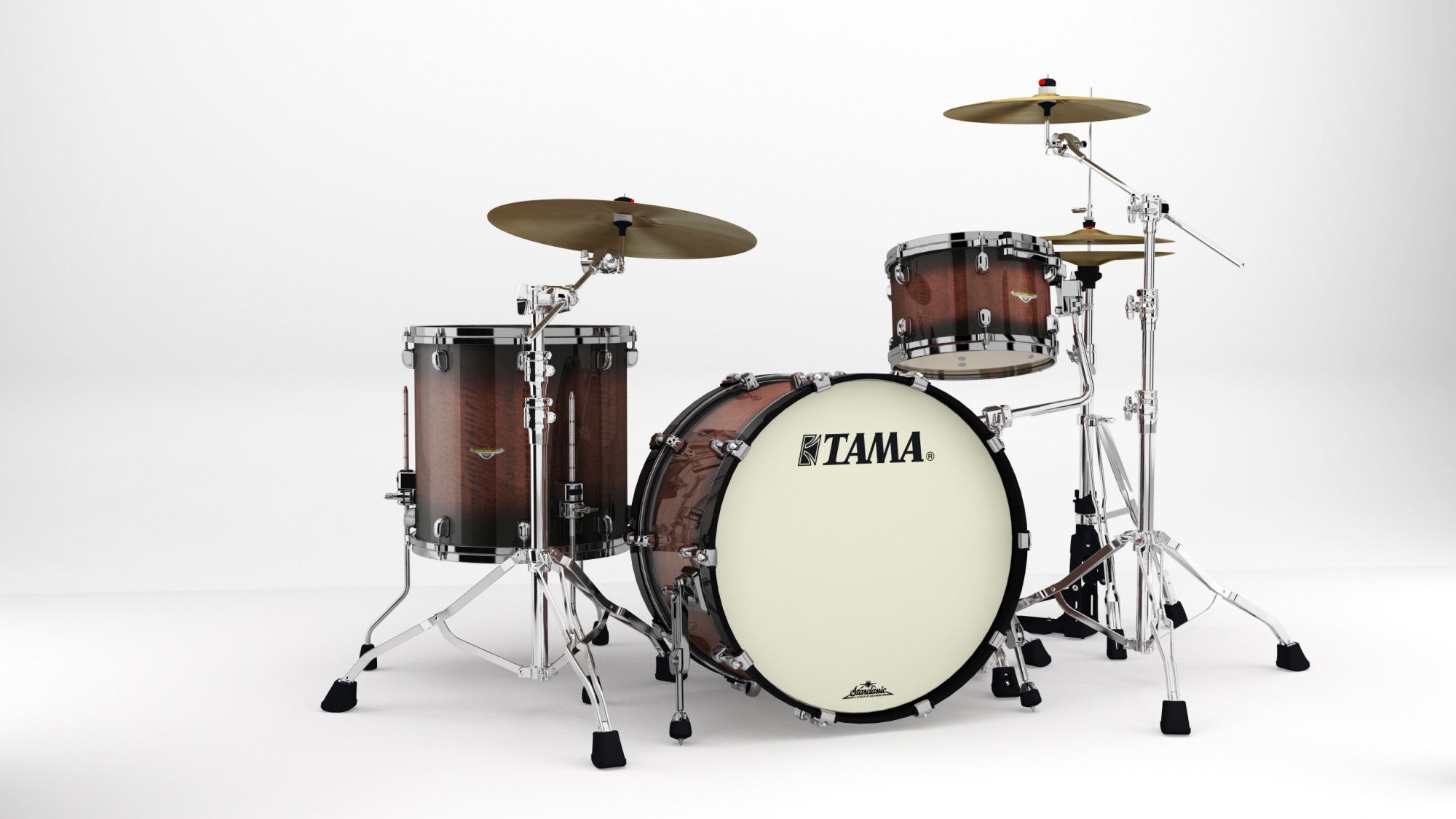TAMA Starclassic Maple Exotic Shell Kit 3 teilig - Tobacco Sunburst Movingui/Black Nickel HW