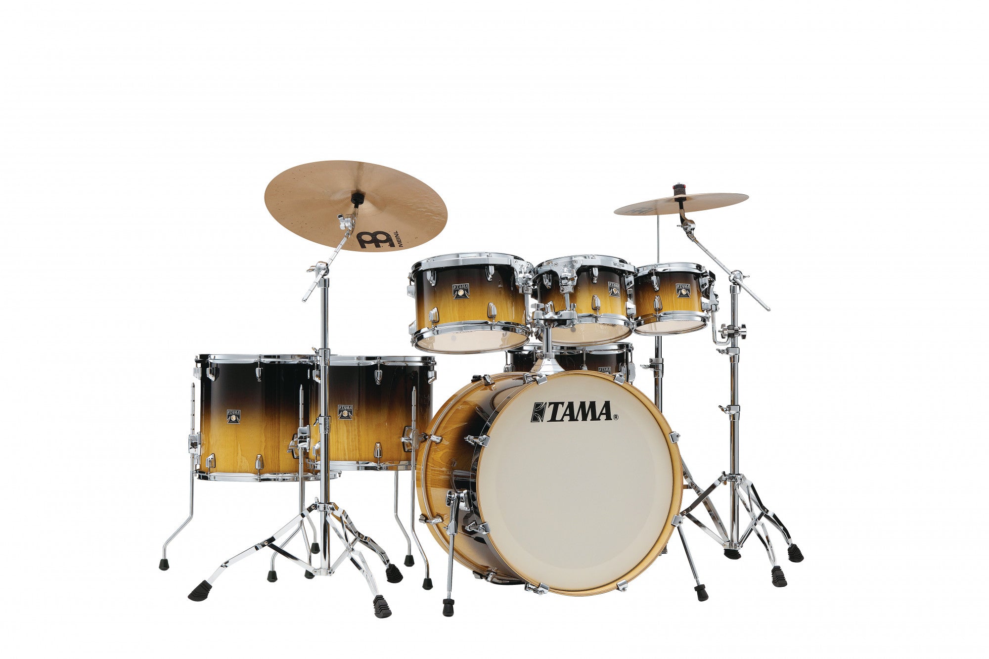 TAMA Superstar Classic Drum Kit 7 teilig - Gloss Lacebark Pine Fade/Chrom HW+ SM5W Hardware Kit