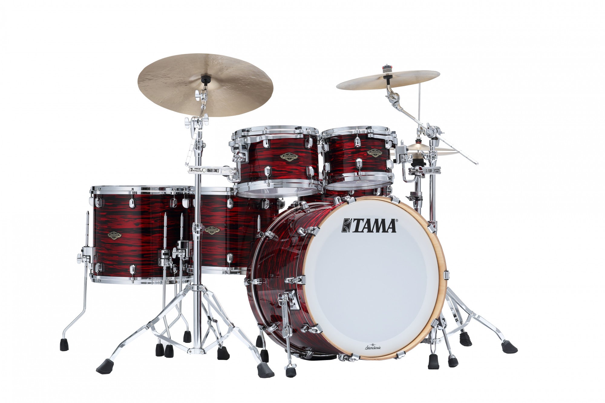 TAMA Starclassic Walnut/Birch Duracover Wrap Shell Kit 5 teilig - Red Oyster/Chrom HW