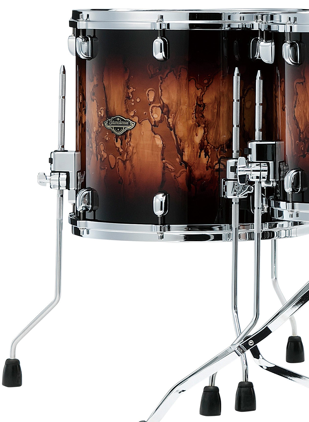 TAMA Starclassic Walnut/Birch Lacquer Floor Tom 14" x 12" - Molten Brown Burst/Chrom HW