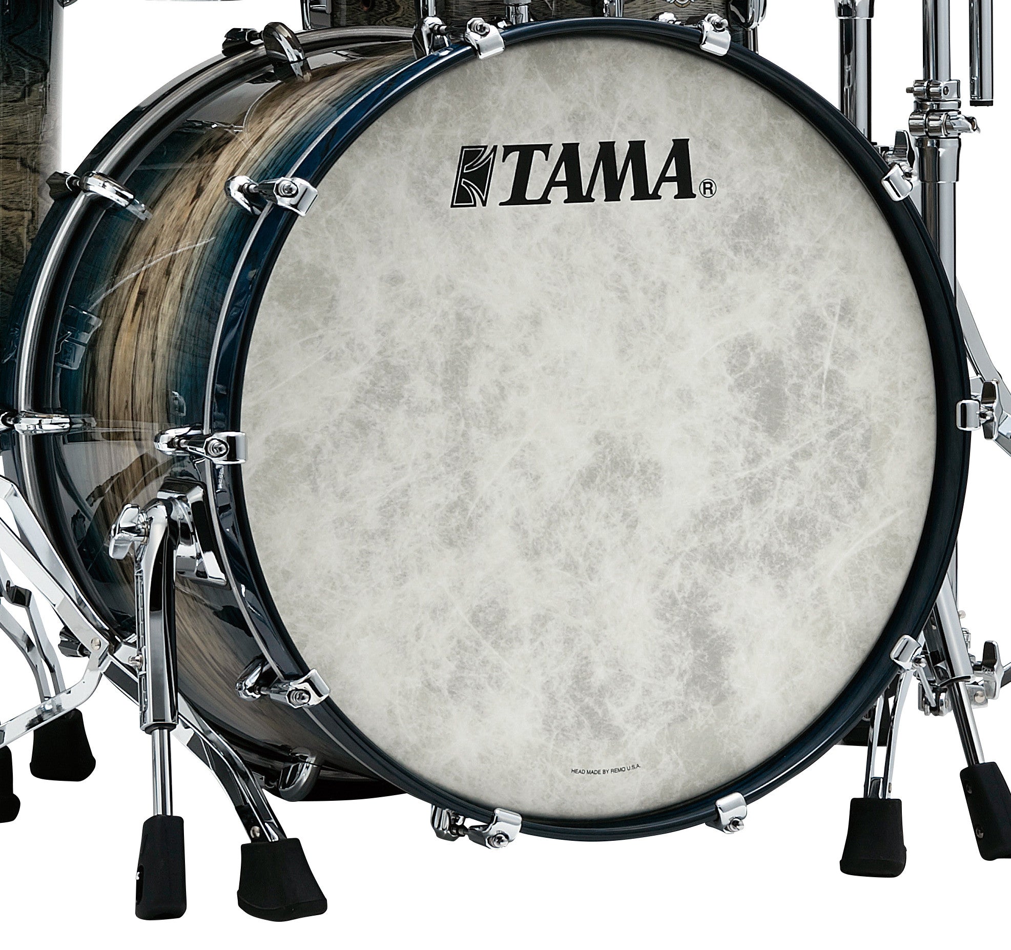 TAMA STAR Walnut Bass Drum 22" x 17" - Indigo Japanese Sen Burst/Chrom HW