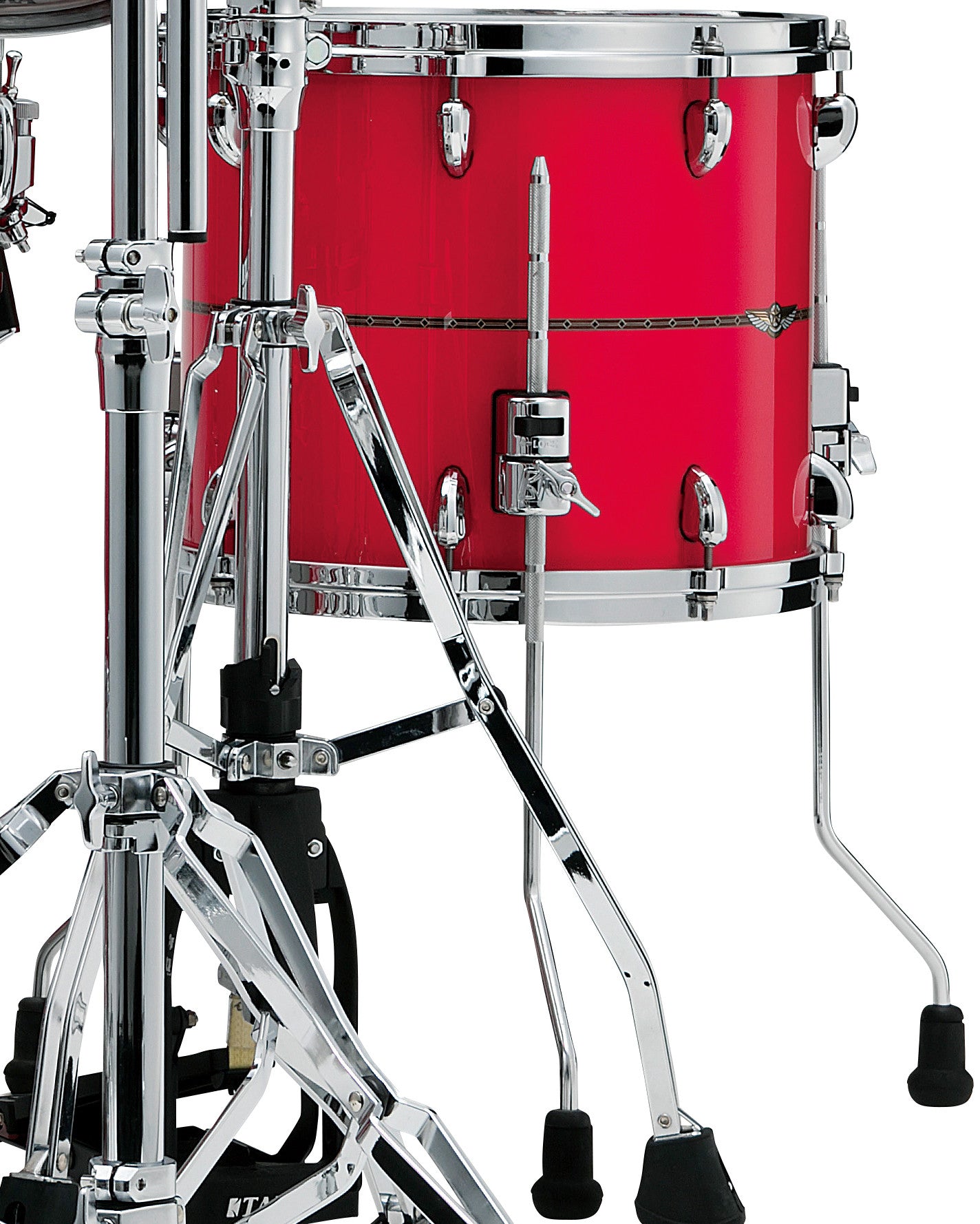 TAMA STAR Walnut Floor Tom 14" x 12" - Solid Candy Red/Chrom HW