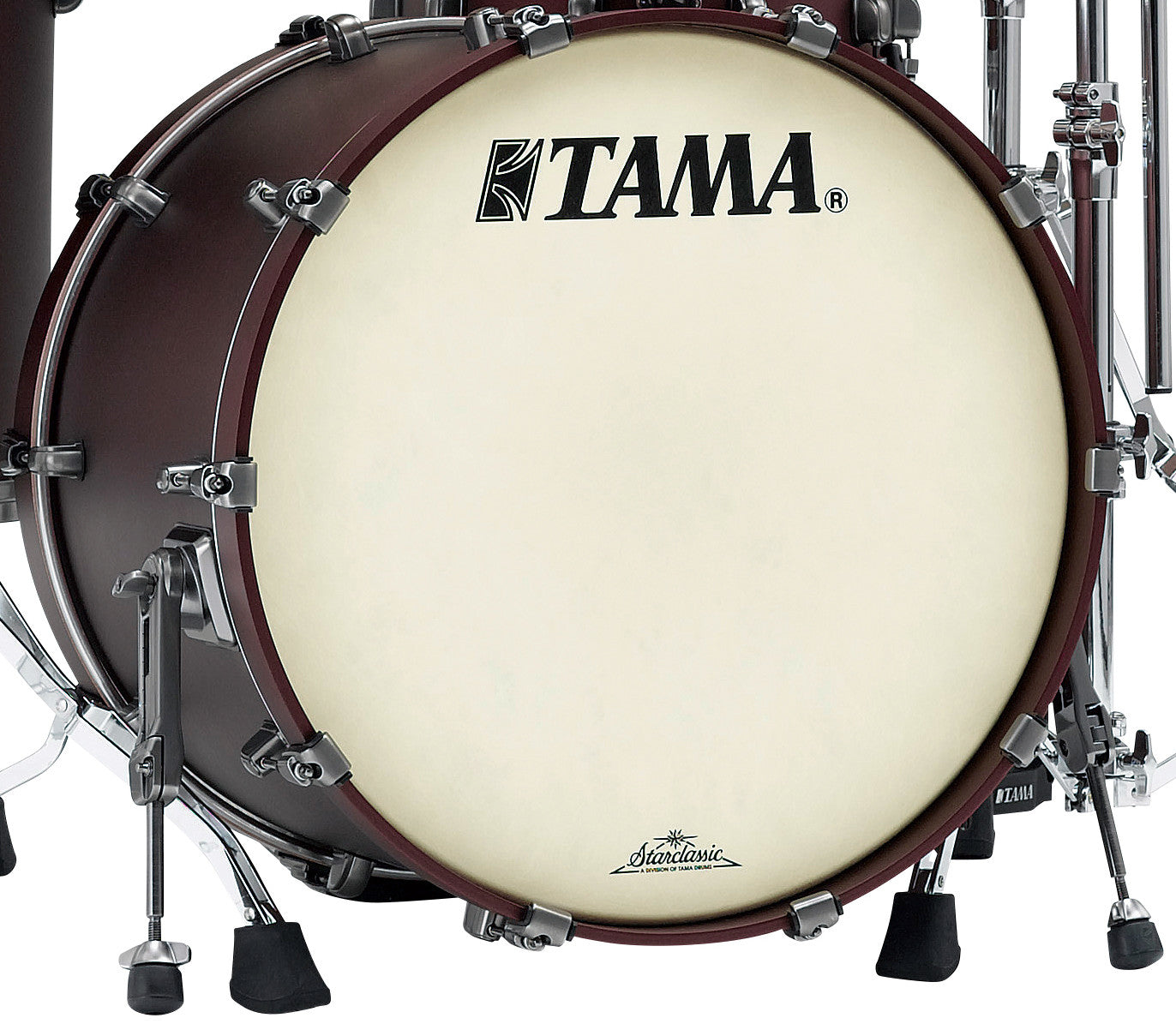 TAMA Starclassic Maple Lacquer Bass Drum 18" x 14" - Black Clouds & Silver Linings/Chrom HW/mit Tom Halter