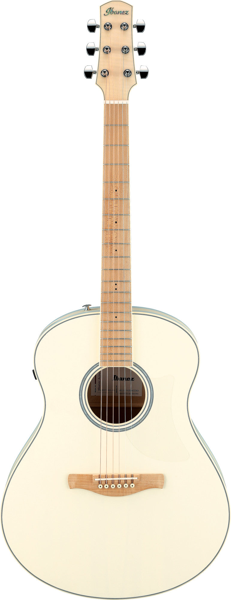 IBANEZ Advanced Acoustic AAM Akustikgitarre 6-String - Transparent Antique White Ice Blue Open Pore