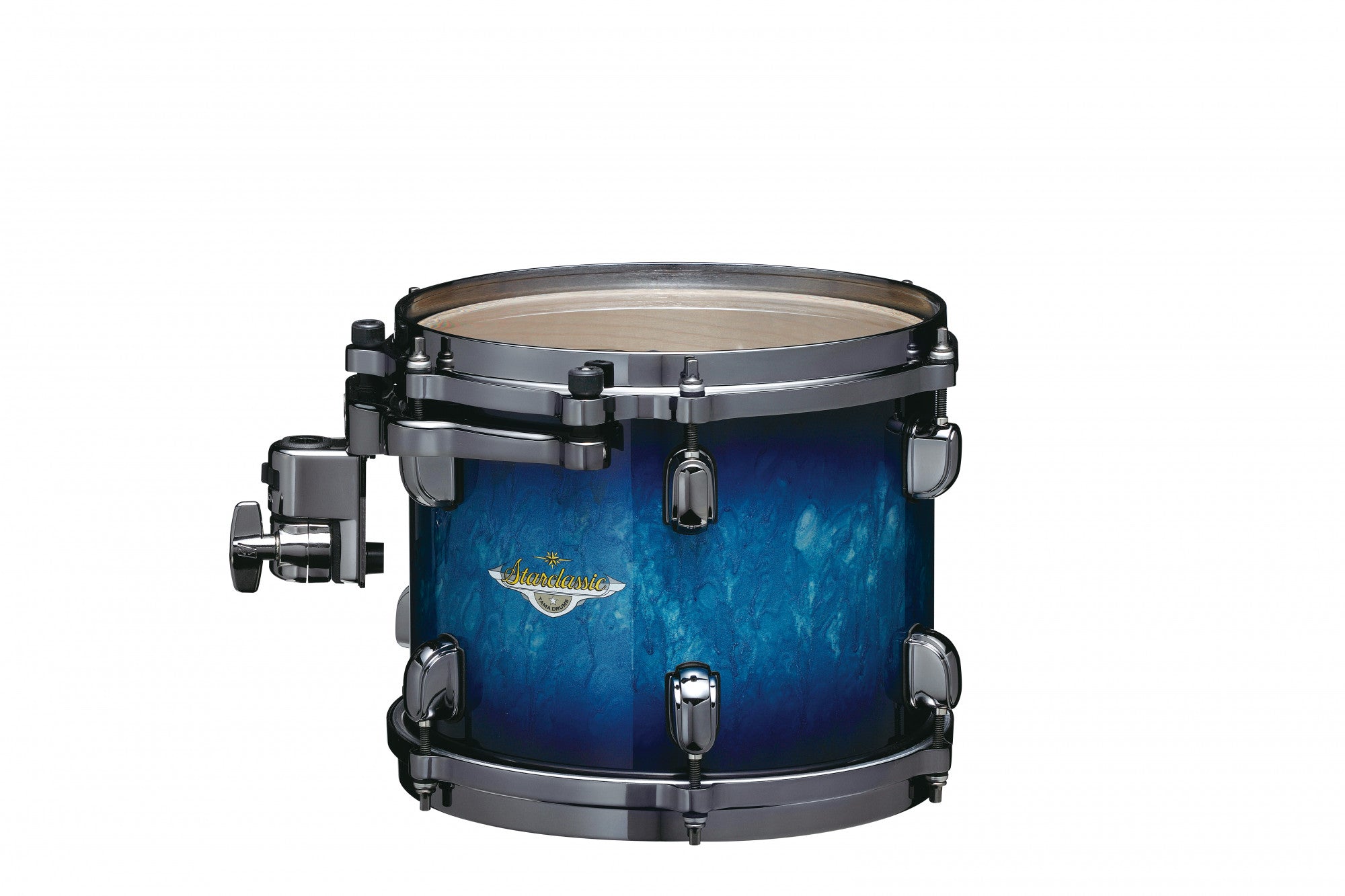 TAMA Starclassic Maple Lacquer Rack Tom 12" x 8" - Molten Electric Blue Burst/Black Nickel HW