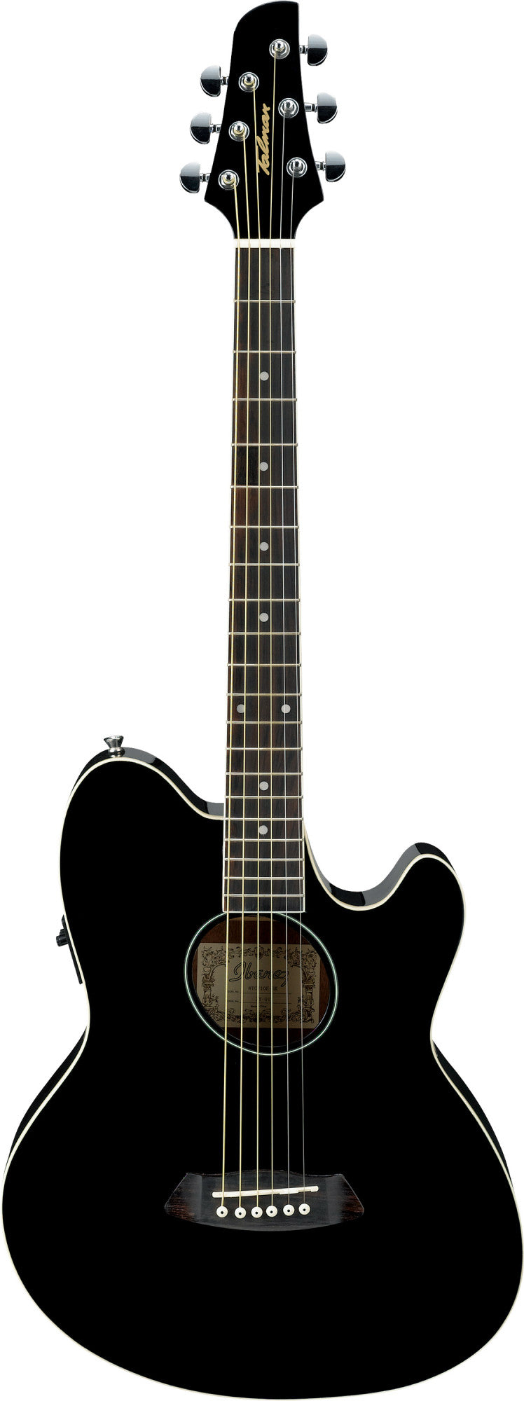 IBANEZ Talman Akustikgitarre Doppel Cutaway Preamp - black