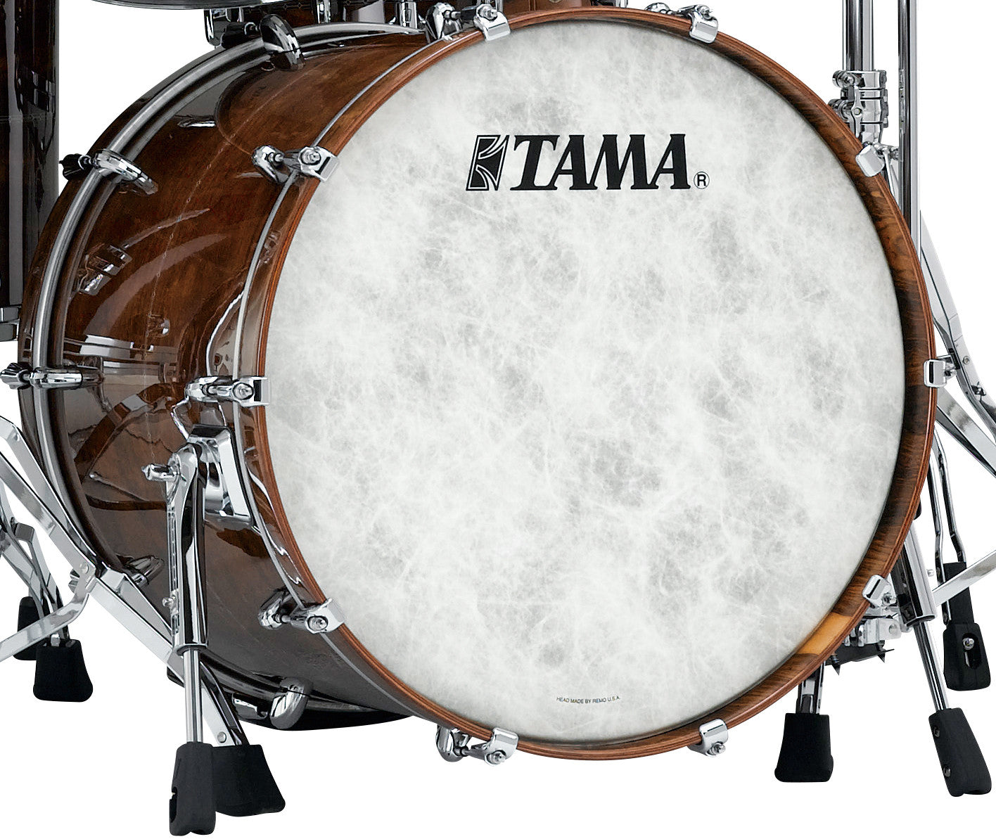 TAMA STAR Bubinga Bass Drum 22" x 14" - Natural Indian Laurel/Chrom HW/Drum Hoop Matched/Inlay: Outside/Inside