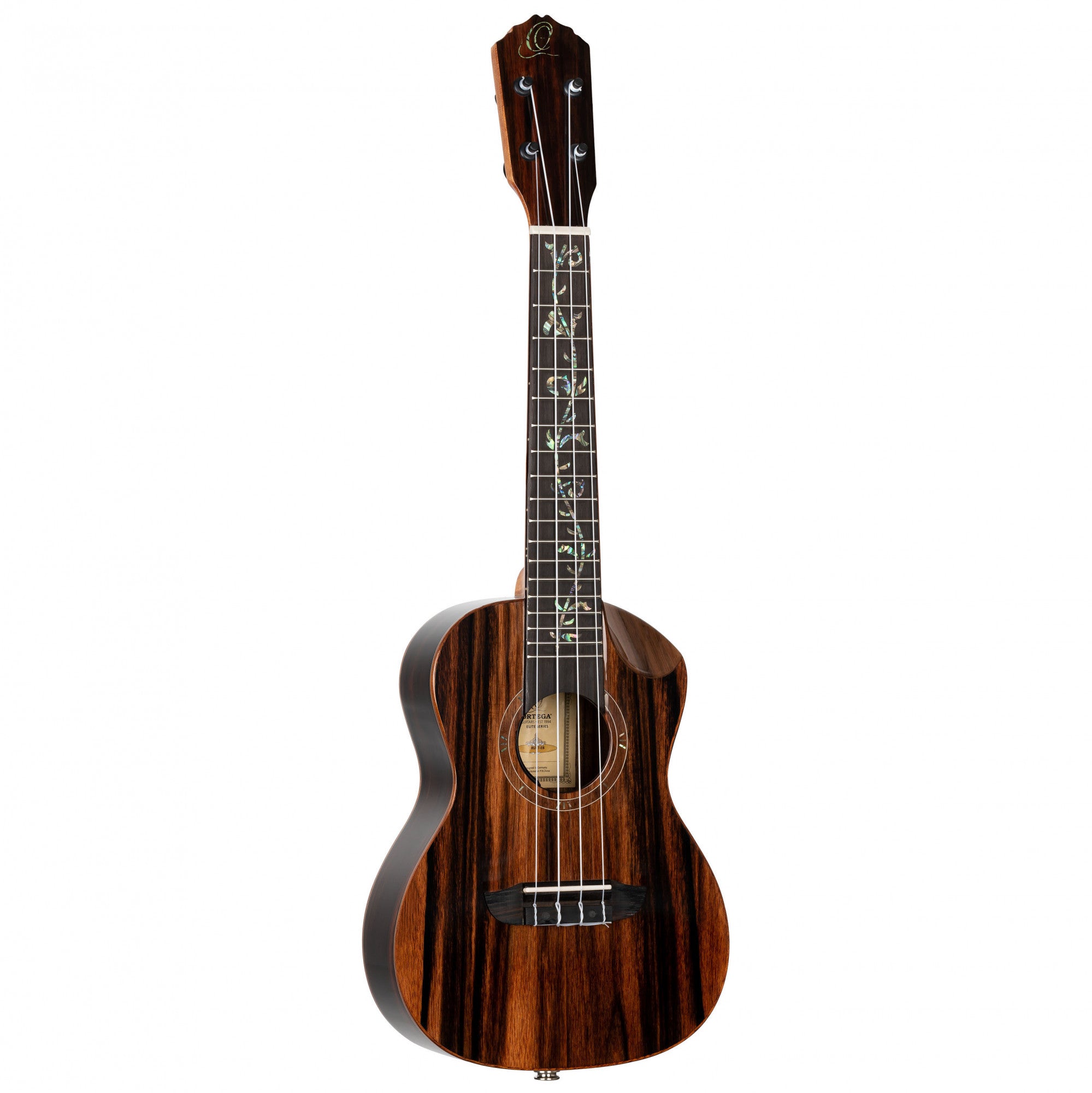 ORTEGA Elite Series Konzert Ukulele 4 String - massive Ebenholzdecke + Bag