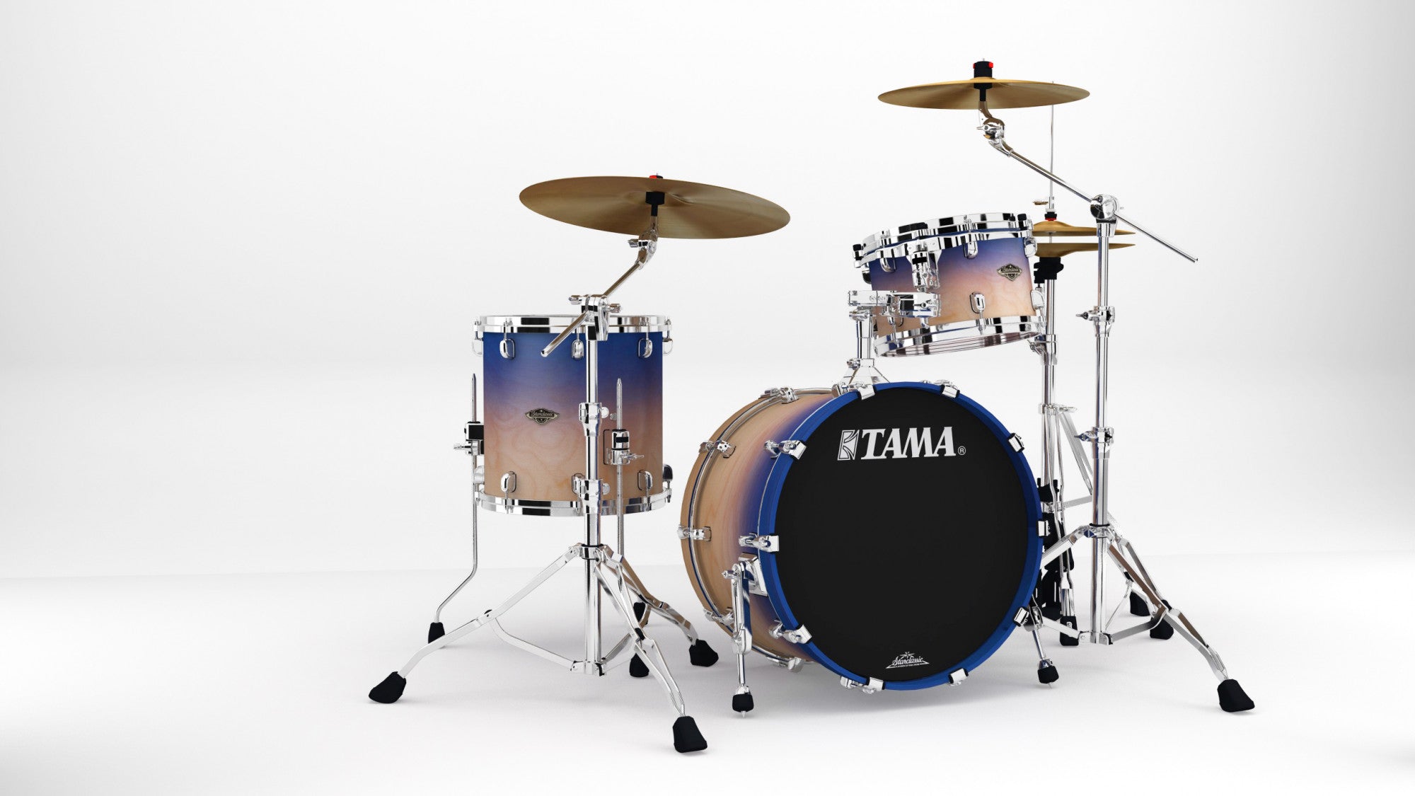 TAMA Starclassic Walnut/Birch Lacquer Shell Kit 3 teilig - Satin Purple Atmosphere Fade/Chrom HW