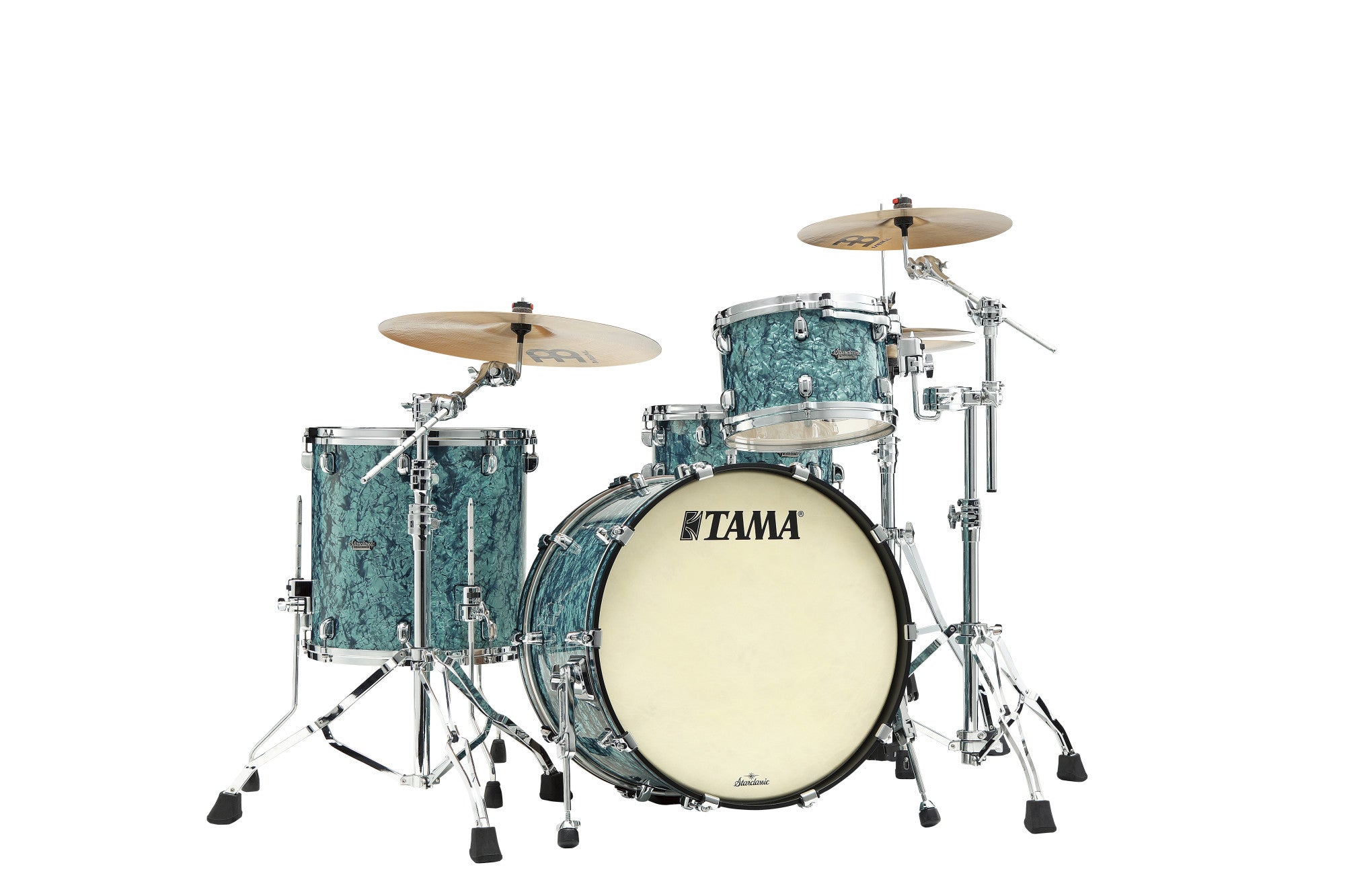 TAMA Starclassic Maple Duracover Wrap Shell Kit 3 teilig - Turquoise Pearl/Chrom HW