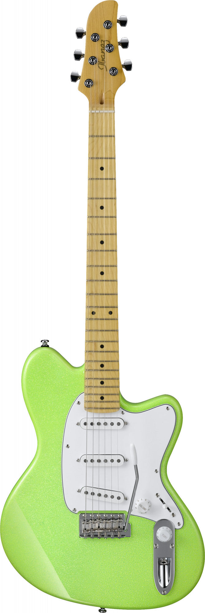 IBANEZ Yvette Young Signature E-Gitarre 6 String - Slime Green Sparkle + Special Sticker