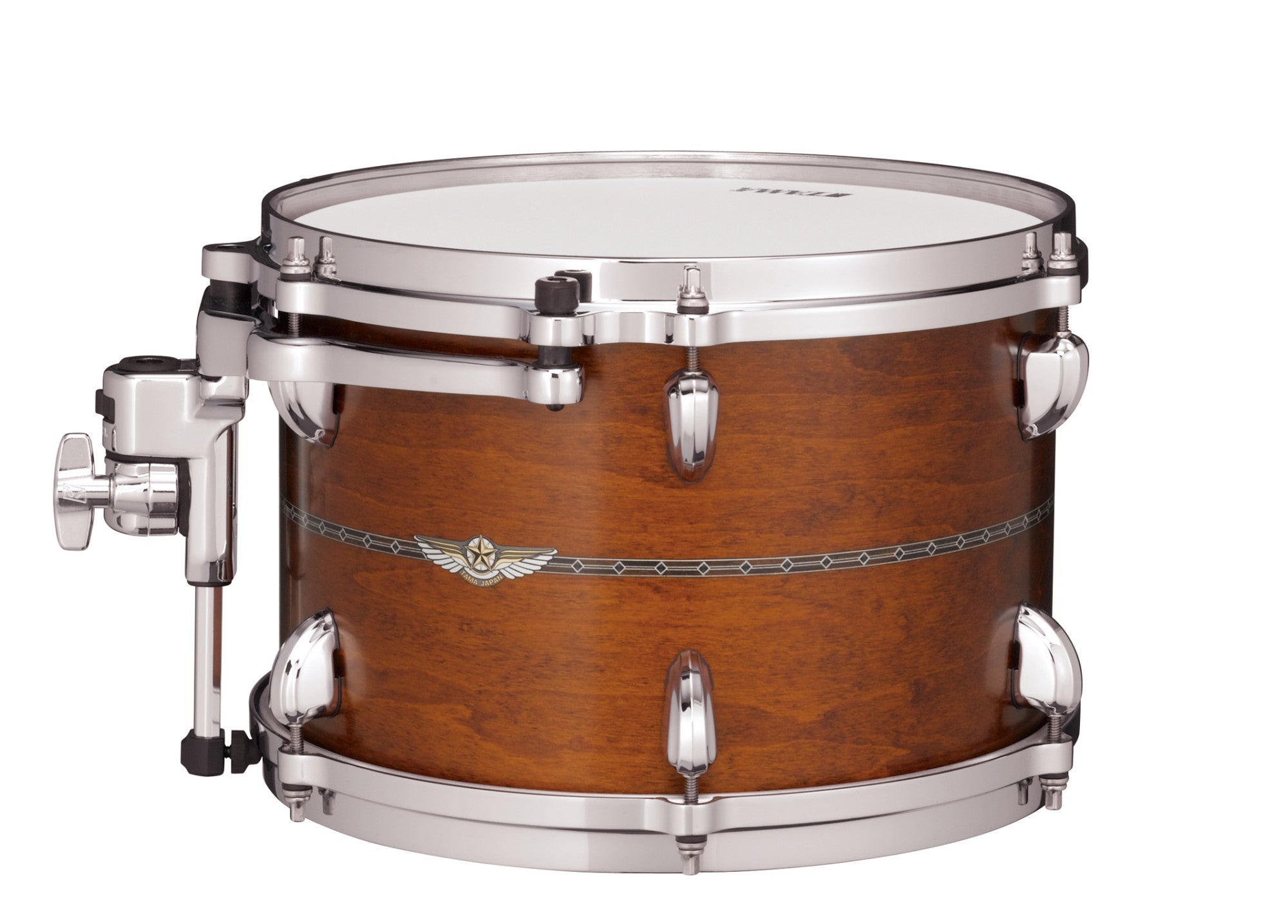 TAMA STAR Maple Rack Tom 10" x 8" - Satin Antique Brown/Chrom HW/mit Inlay (outside)