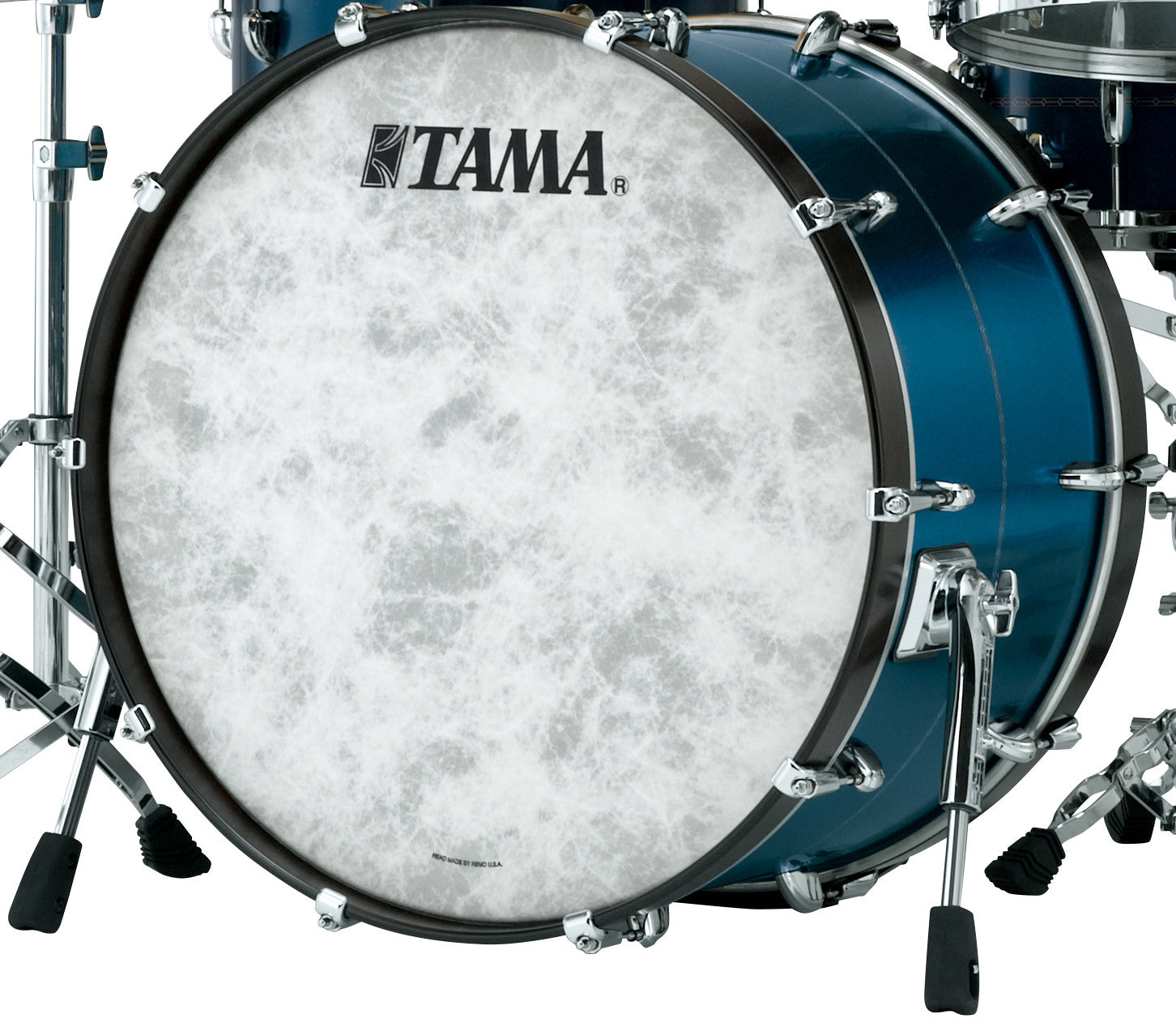 TAMA STAR Bubinga Bass Drum 20" x 17" - Satin Blue Metallic/Chrom HW/Drum Hoop Dark Brown Matte/ohne Inlay