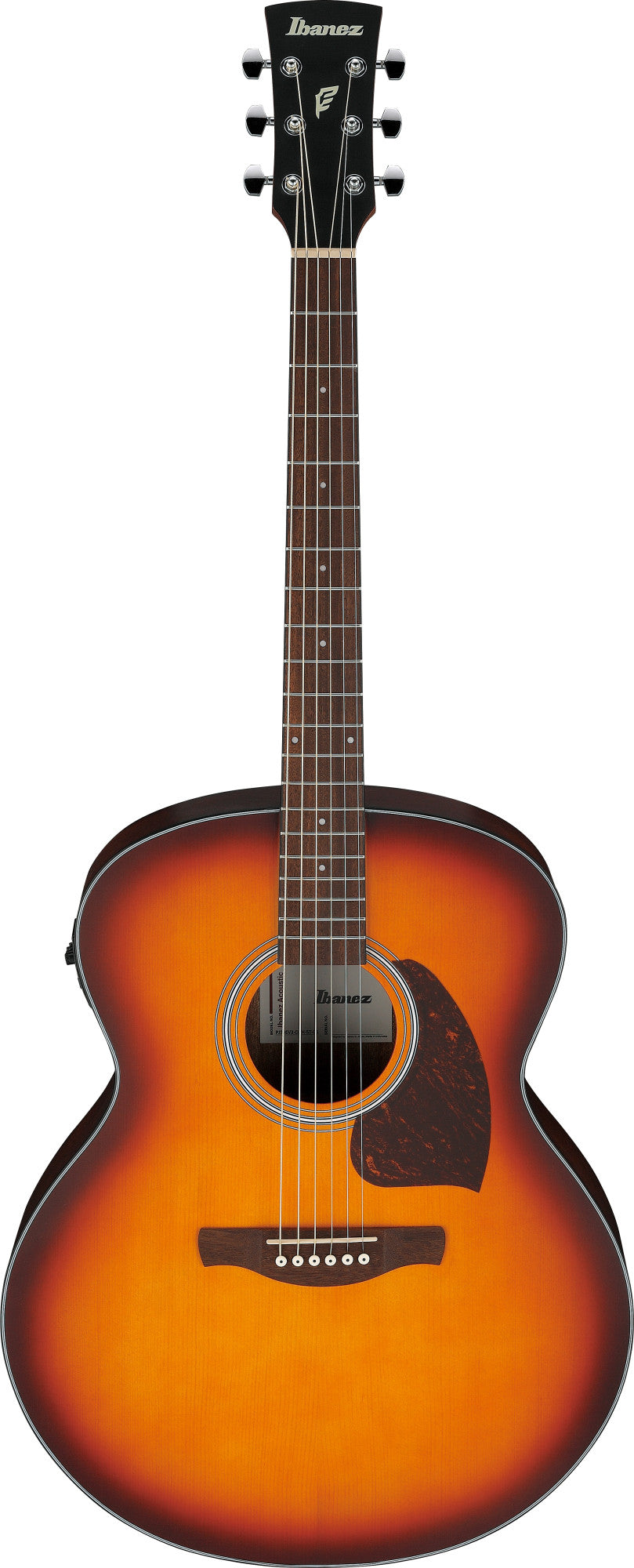IBANEZ PJ Akustikgitarre 6-String - Open Pore Vintage Amber Sunburst Decke, Open Pore Natural Boden & Zargen