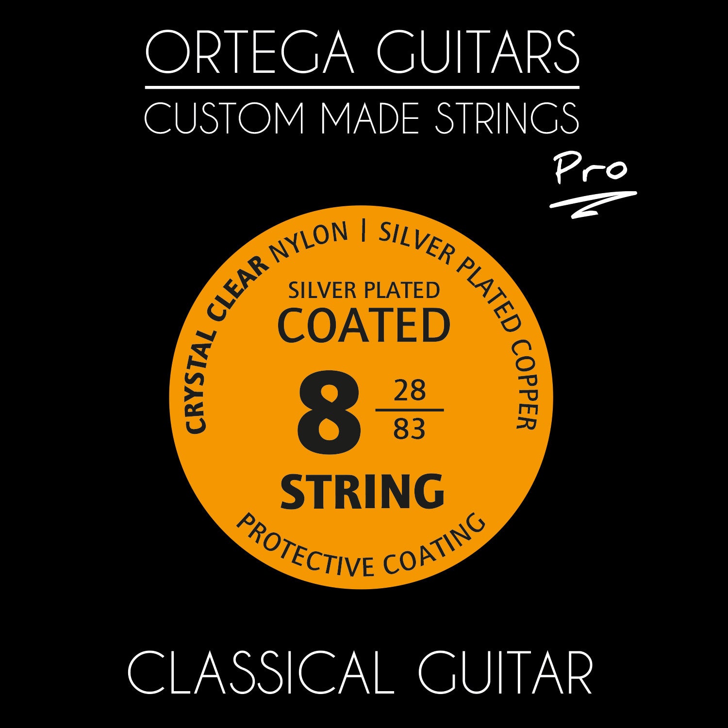 ORTEGA Custom Made Strings Pro - Konzertgitarre 8 String