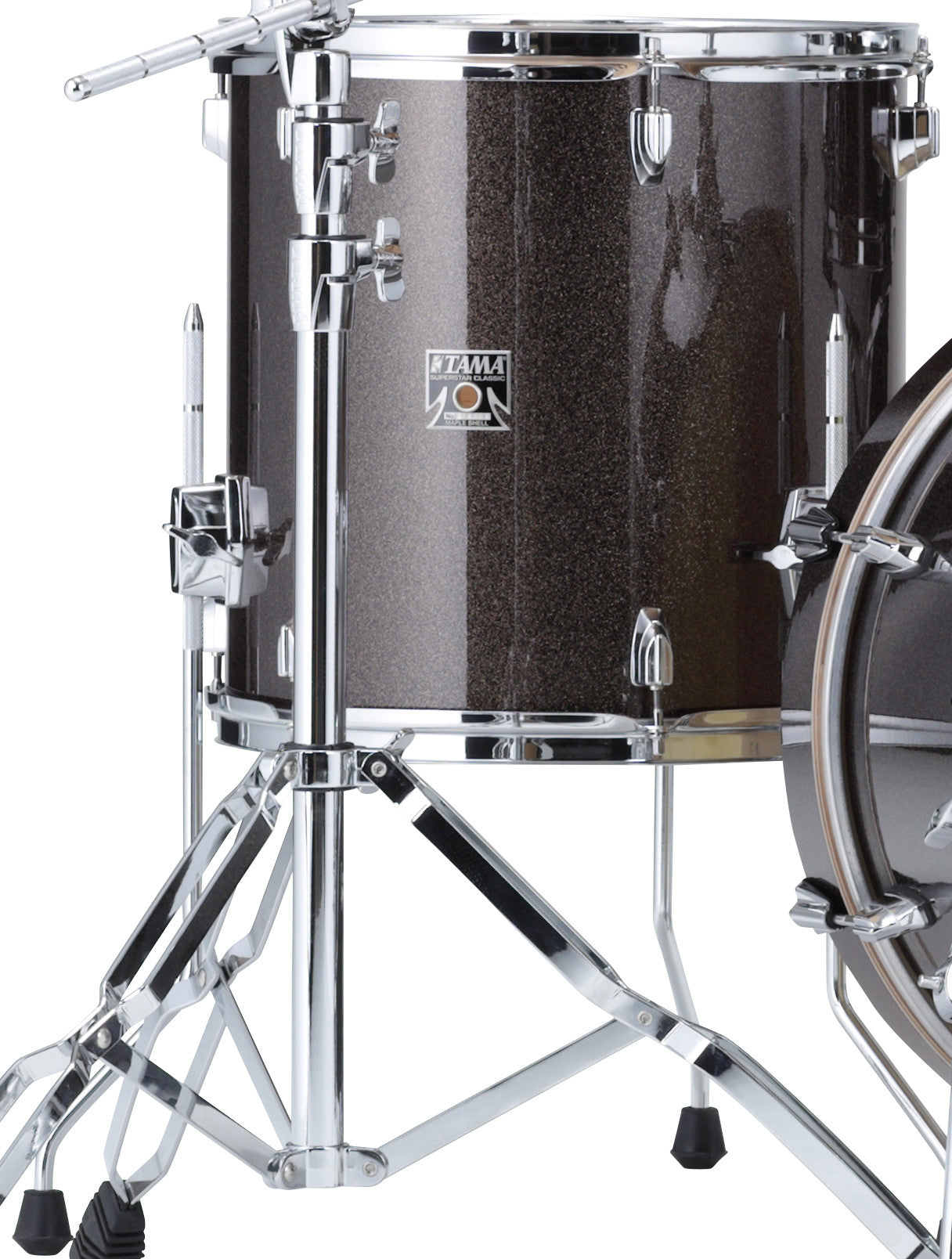 TAMA Superstar Classic Floor Tom 16" x 16" - Midnight Sparkle/Chrom HW