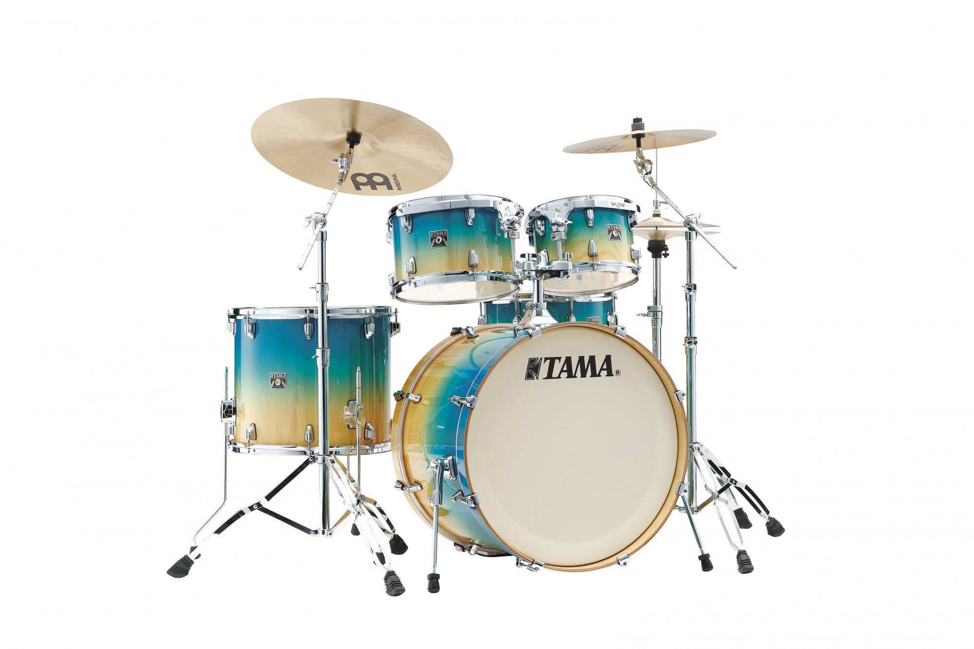 TAMA Superstar Classic Drum Set 5 teilig - Caribbean Lacebark Pine Fade/Chrom HW + SM5W Hardware Kit