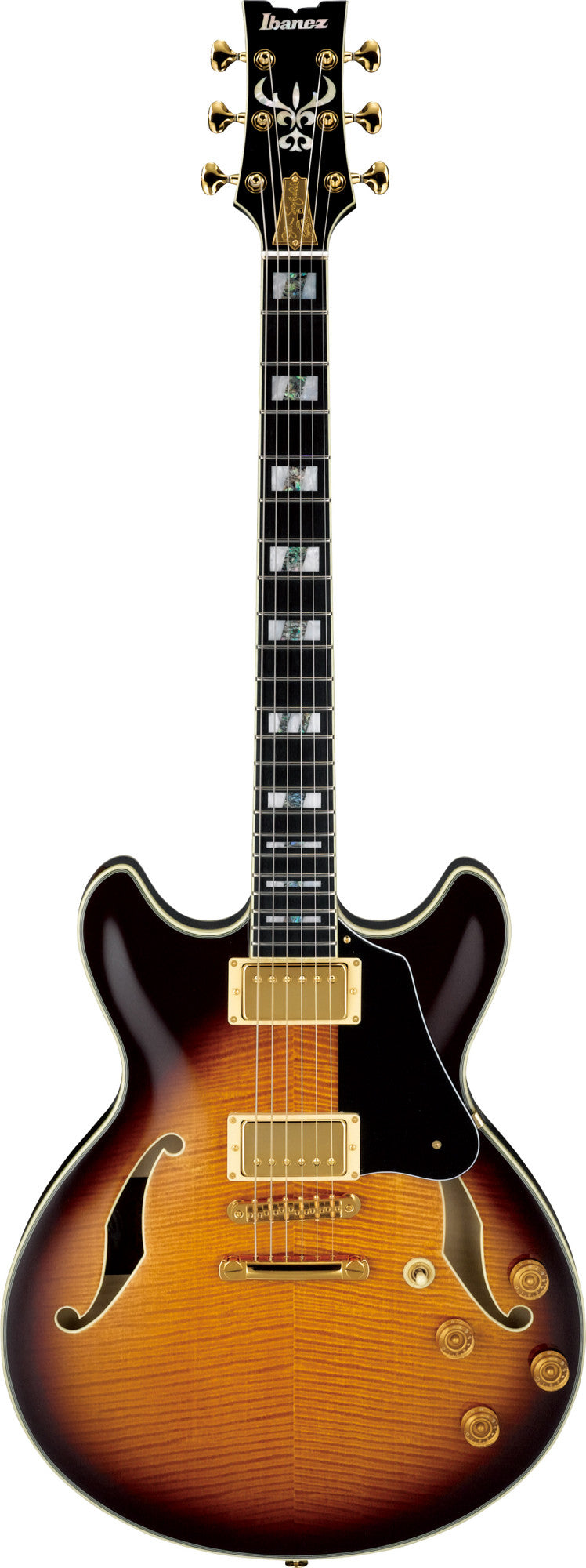 IBANEZ John Scofield Signature Hollowbody Gitarre 6-String - Vintage Sunburst + Koffer MS100C