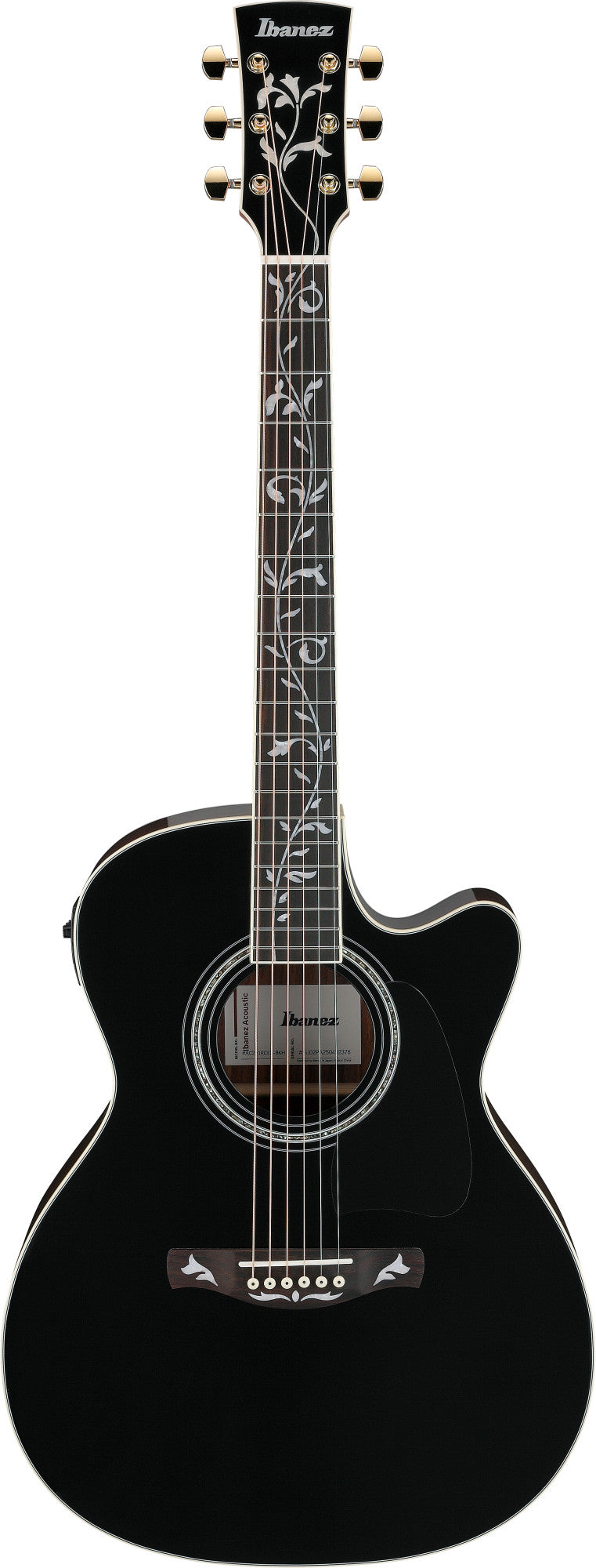 IBANEZ Artwood AC Akustikgitarre 6-String - Black High Gloss Top, Natural High Gloss Back & Sides