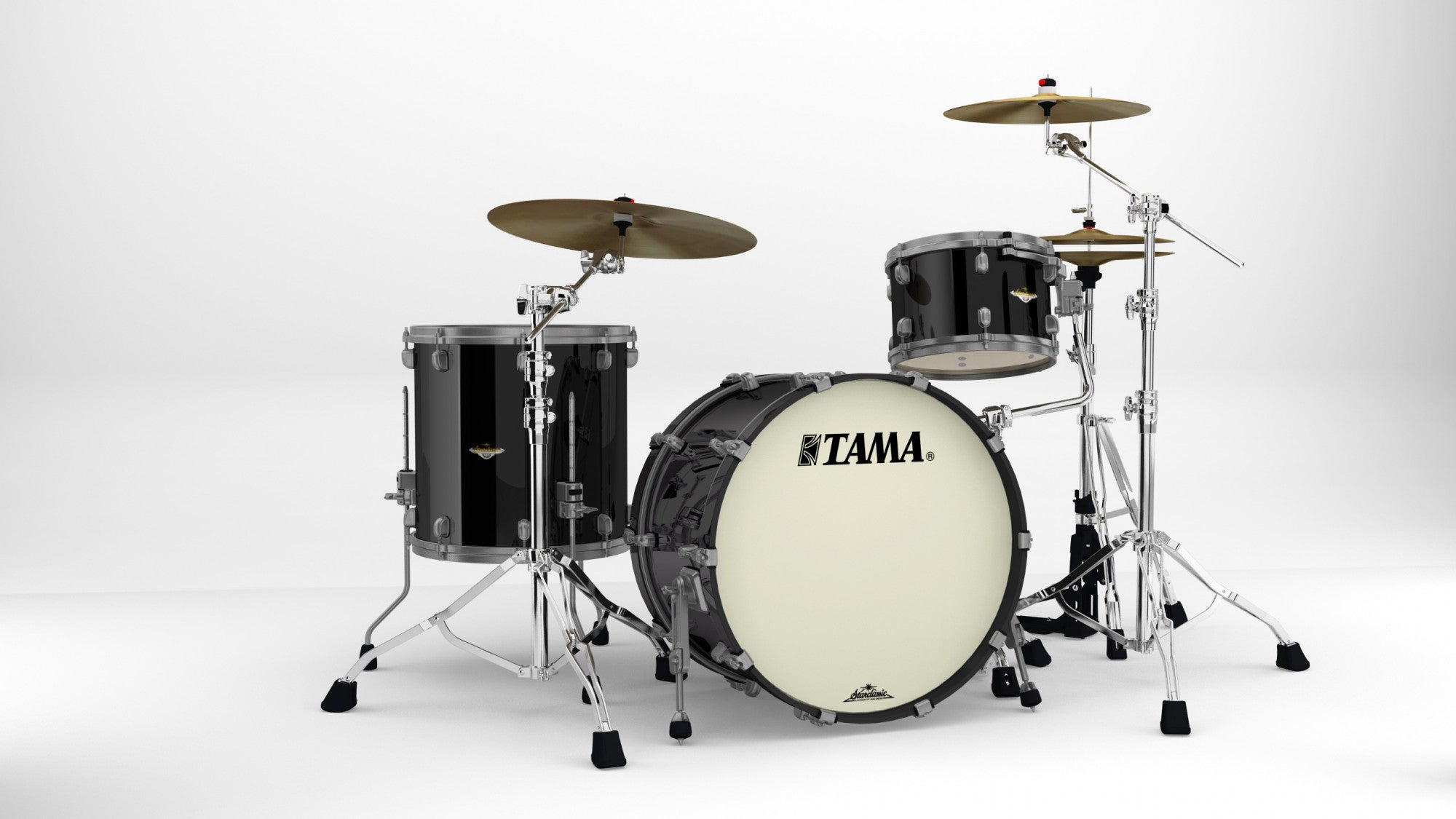 TAMA Starclassic Maple Lacquer Shell Kit 3 teilig -Piano Black/Smoked Black Nickel HW