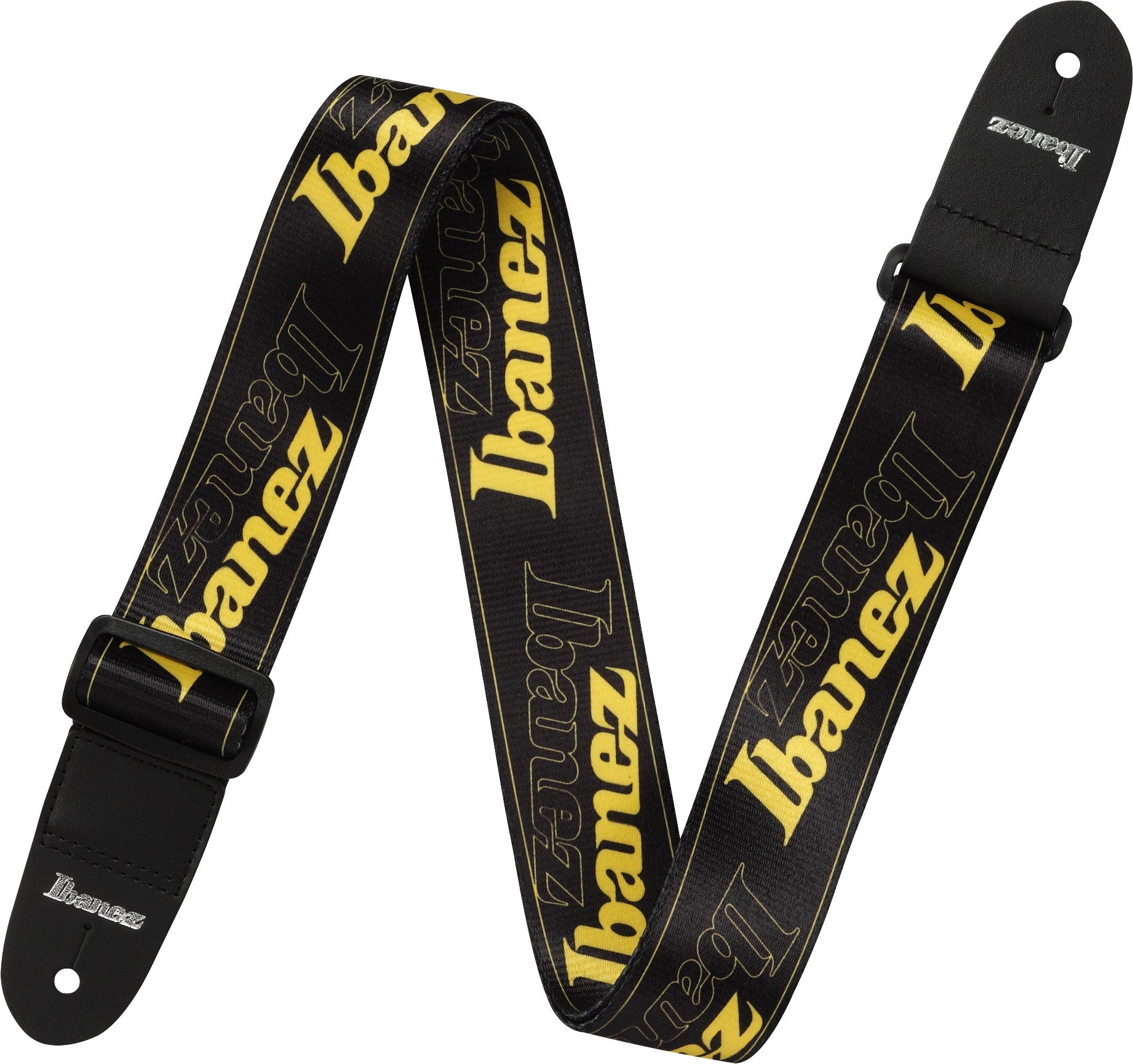 IBANEZ Design Strap - Black/Yellow Logos