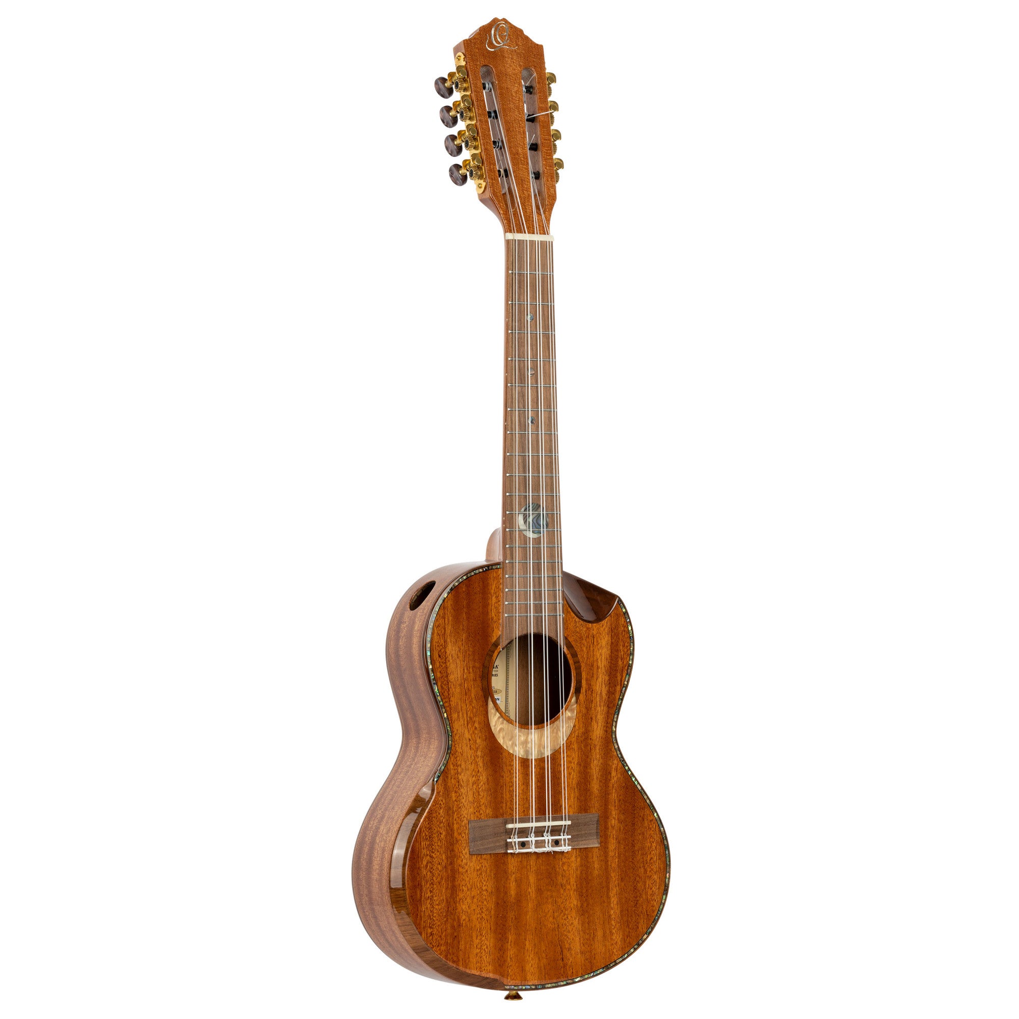 ORTEGA Custom Built Serie Tenor Ukulele 8 String - Solid Mahogany Natural + Bag