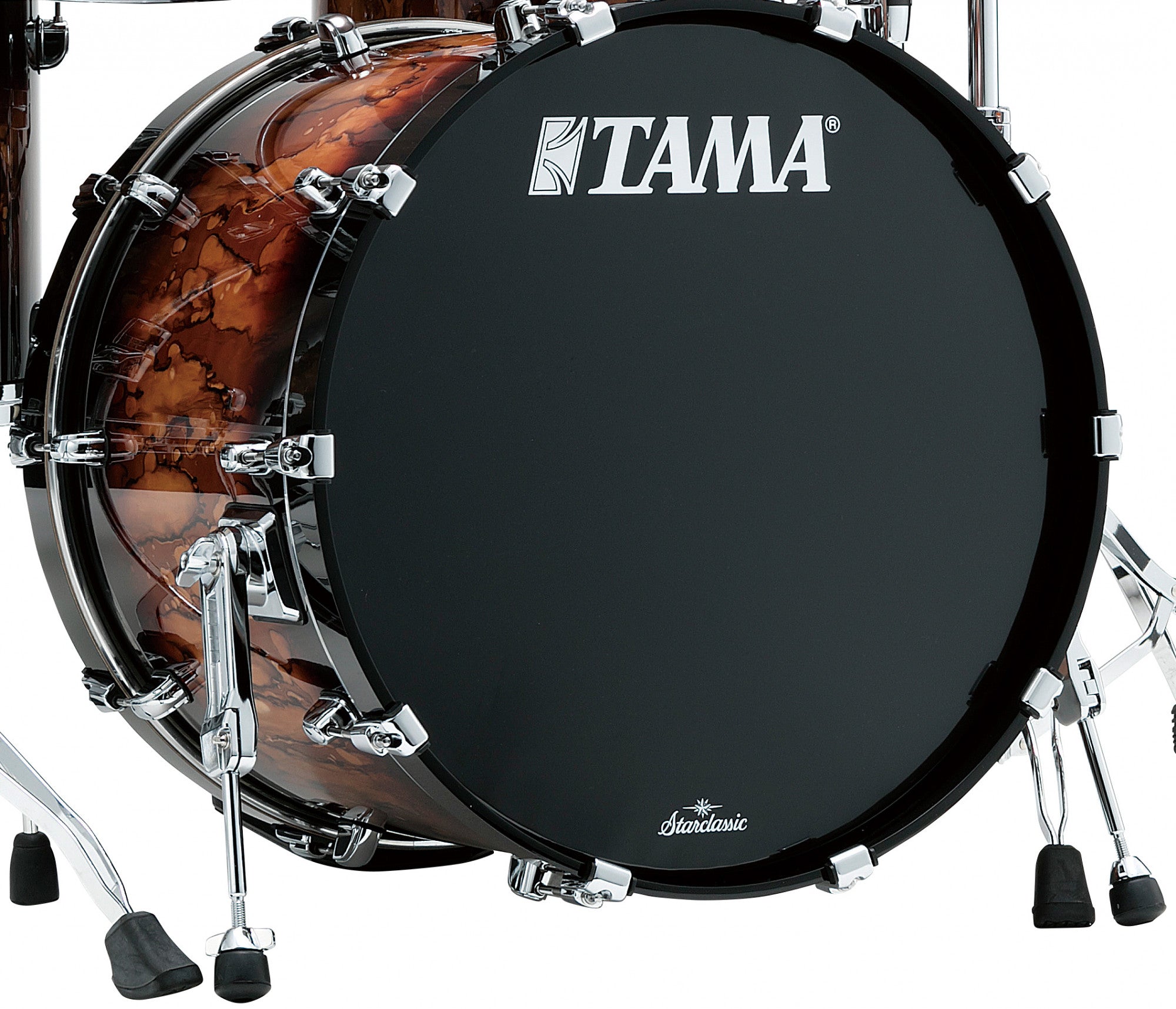 TAMA Starclassic Walnut/Birch Lacquer Bass Drum 22" x 14" - Molten Brown Burst/Chrom HW/ohne Tom Halter