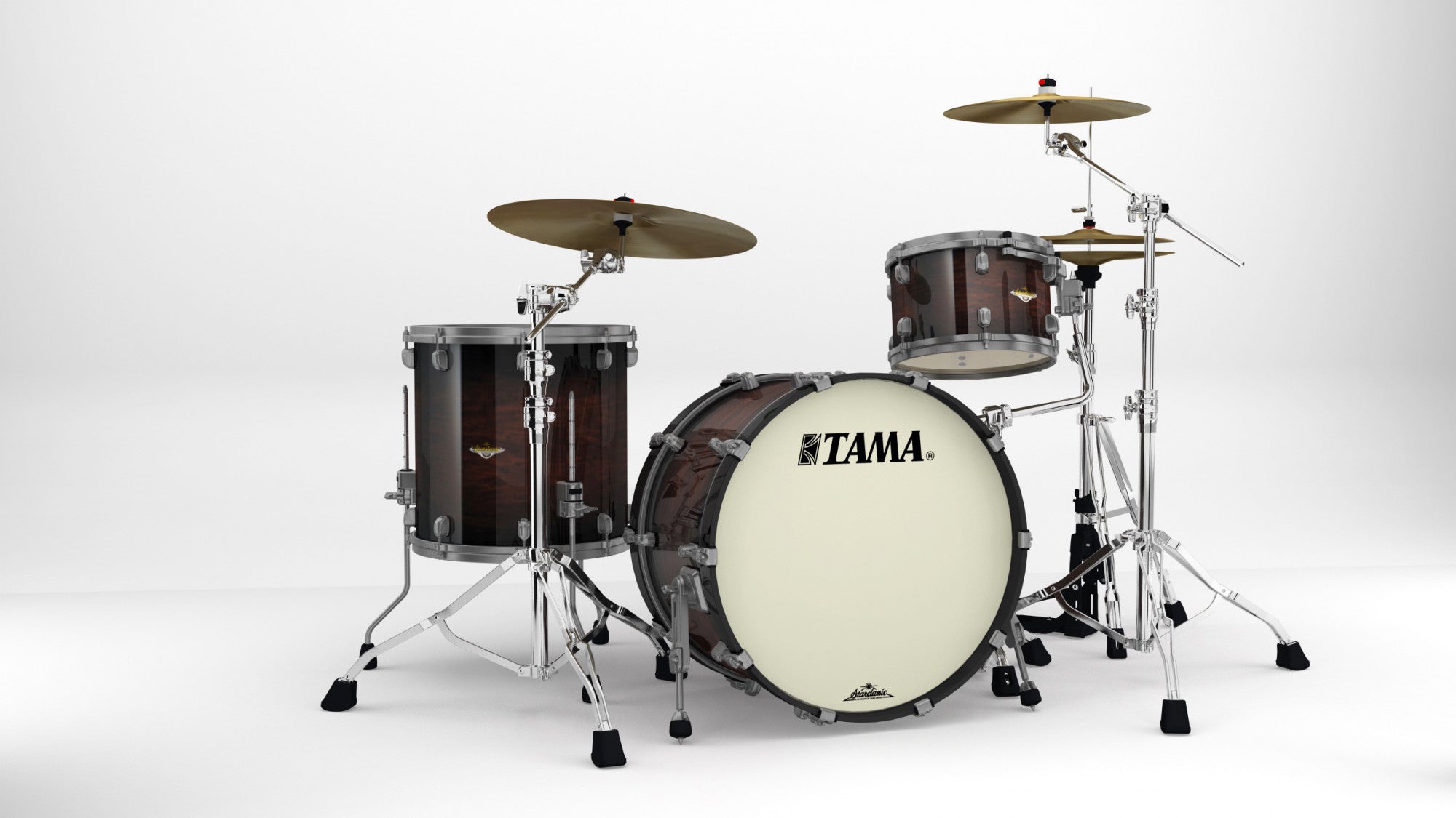 TAMA Starclassic Maple Lacquer Shell Kit 3 teilig - Dark Mocha Burst/Smoked Black Nickel HW