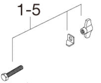 TAMA Flügelmutter + Schraube für HH35W HiHat Ständer