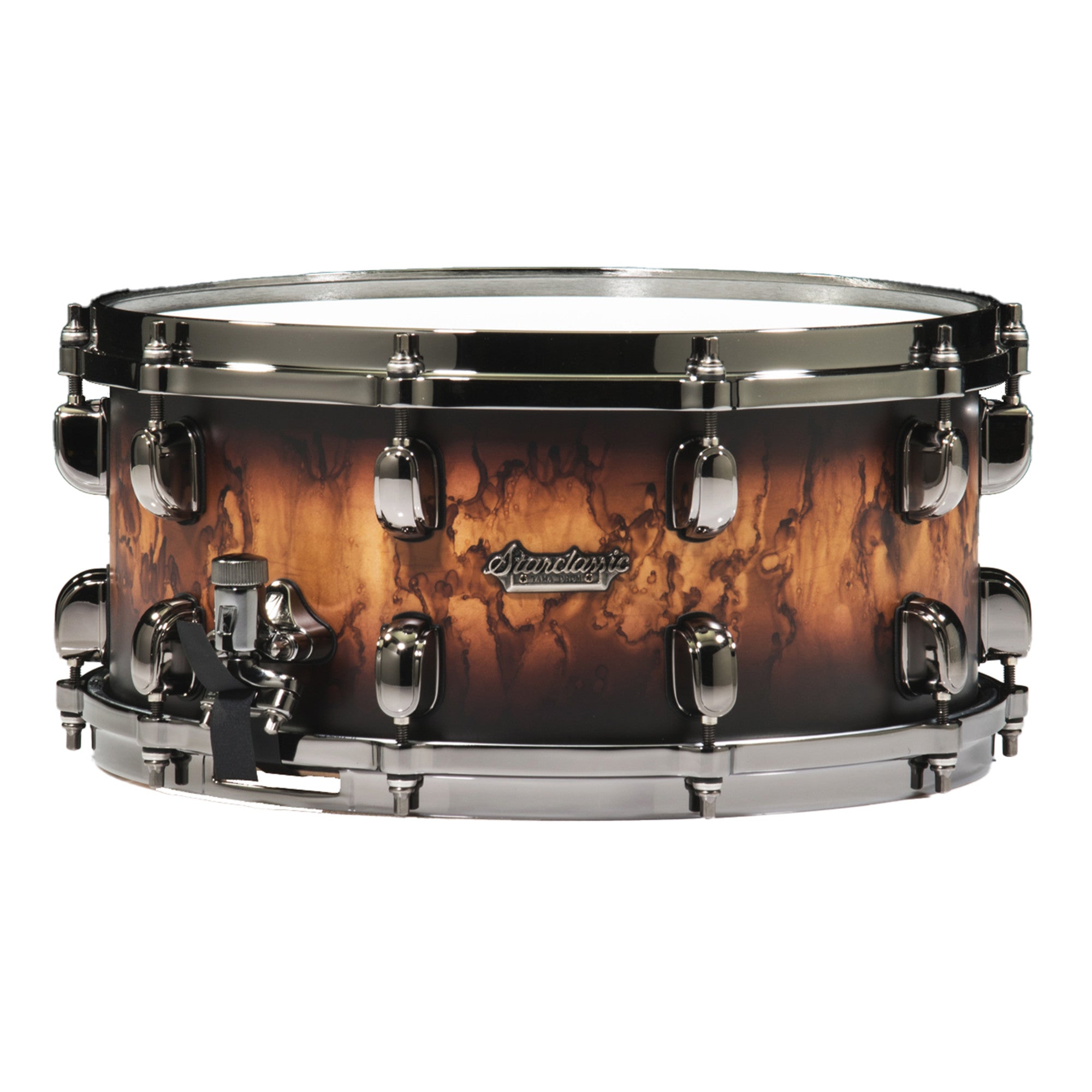 TAMA Starclassic Maple Snaredrum 13" x 6" - Molten Satin Brown Burst/Black Nickel HW