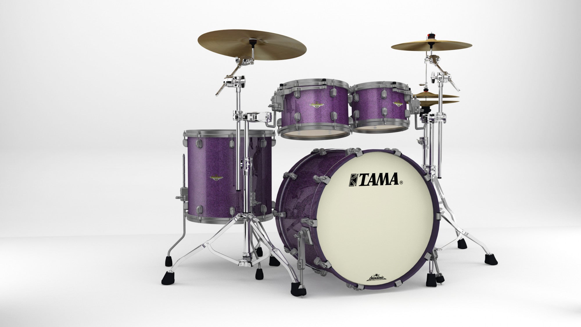 TAMA Starclassic Maple Lacquer Shell Kit 4 teilig - Deeper Purple/Smoked Black Nickel HW