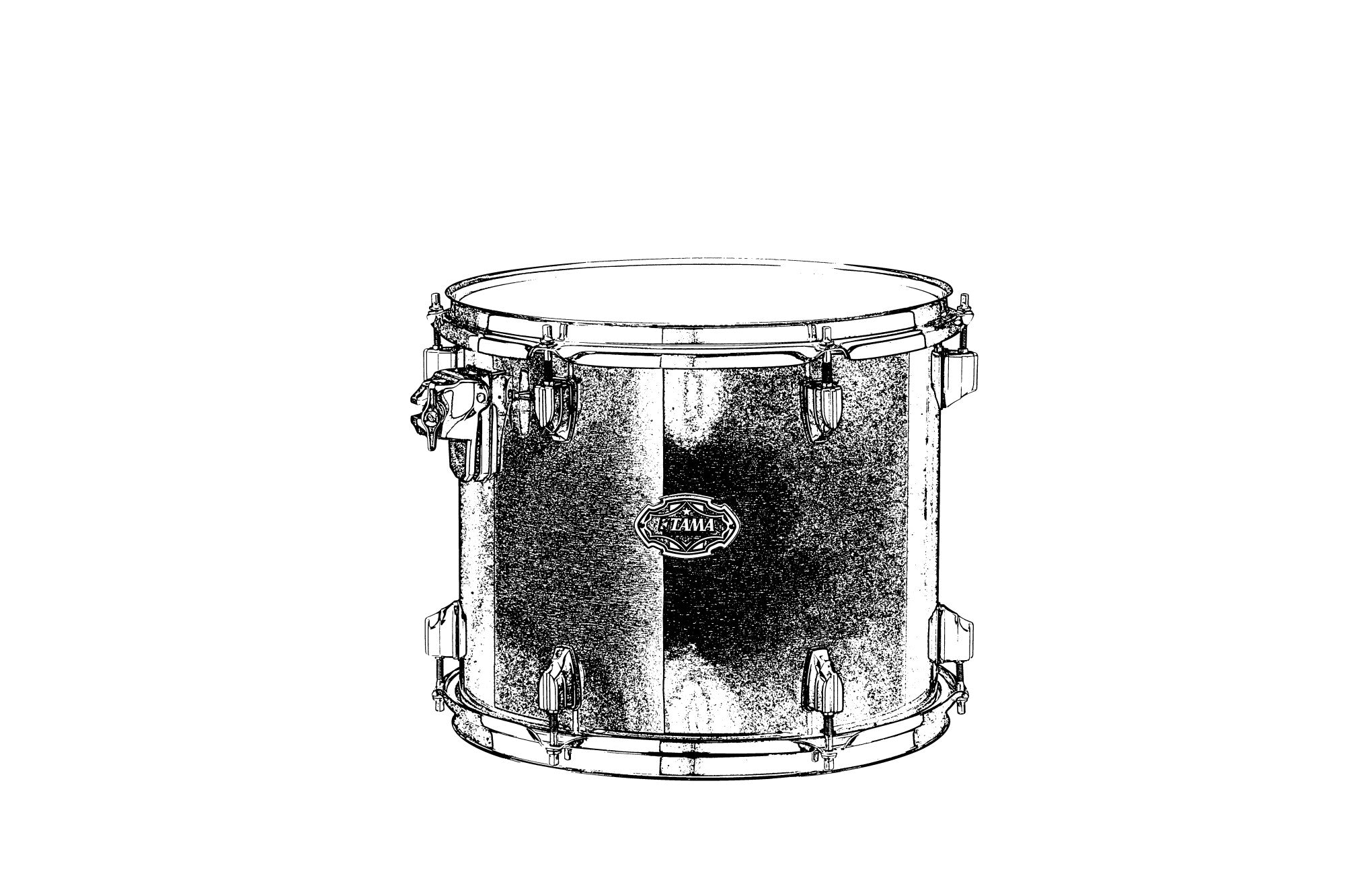 TAMA Concert Tom 13" x 11" - Vintage Antique Maple/Chrom HW