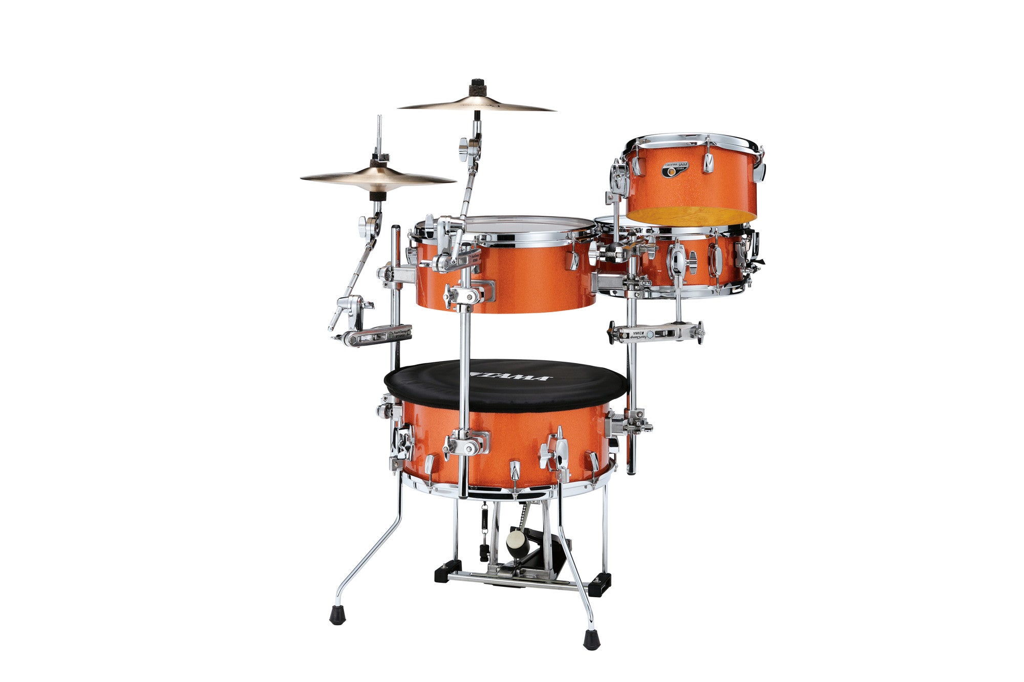 TAMA Cocktail-Jam Drum Set 4 teilig - Bright Orange Sparkle/Chrome HW + Bag