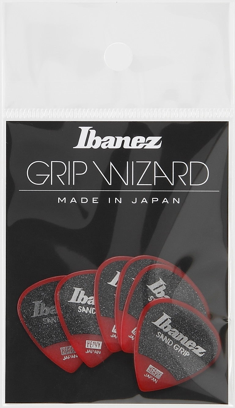 IBANEZ Grip Wizard Series Sand Grip Flat Pick - 6er Pack