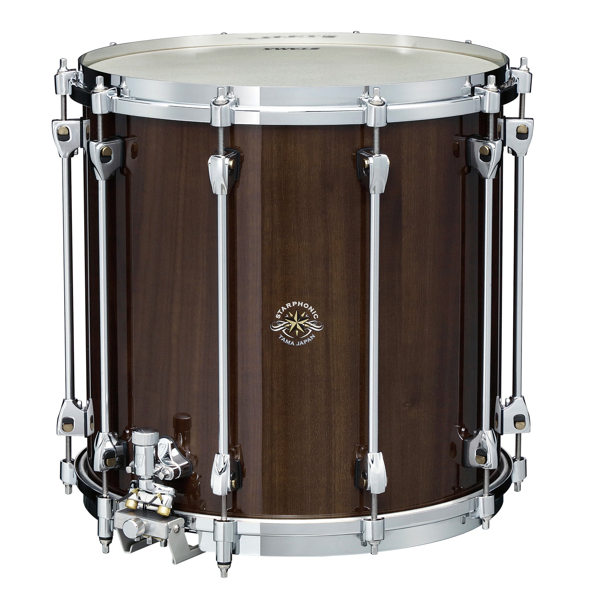 TAMA STARPHONIC Walnut Bravura Field Drum 14" x 14" - Gloss Black Walnut/Chrom HW