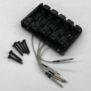 IBANEZ 5 String Bridge Set mit Piezo - Black Matte