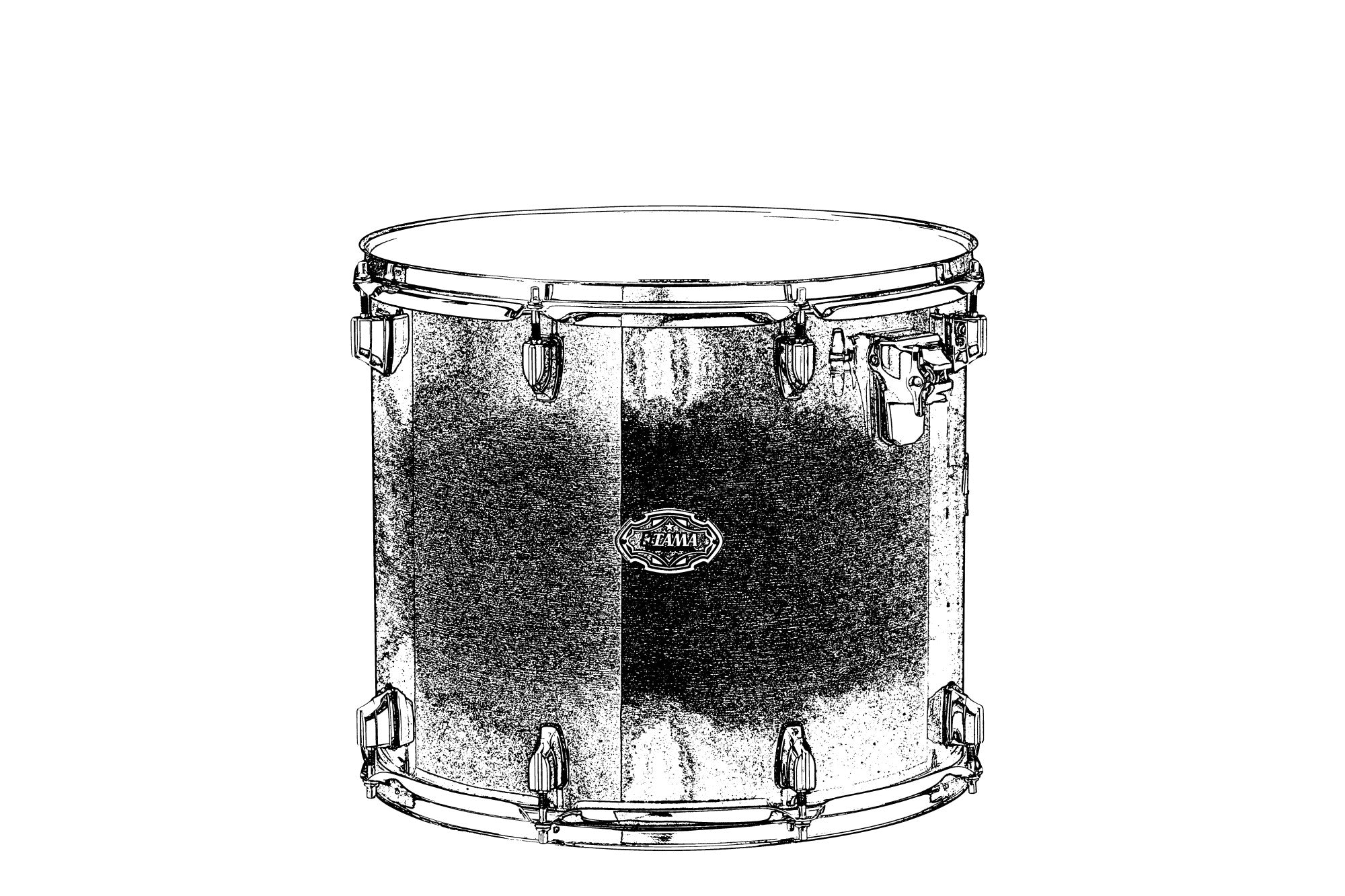 TAMA Concert Tom 16" x 13" - Vintage Antique Maple/Chrom HW