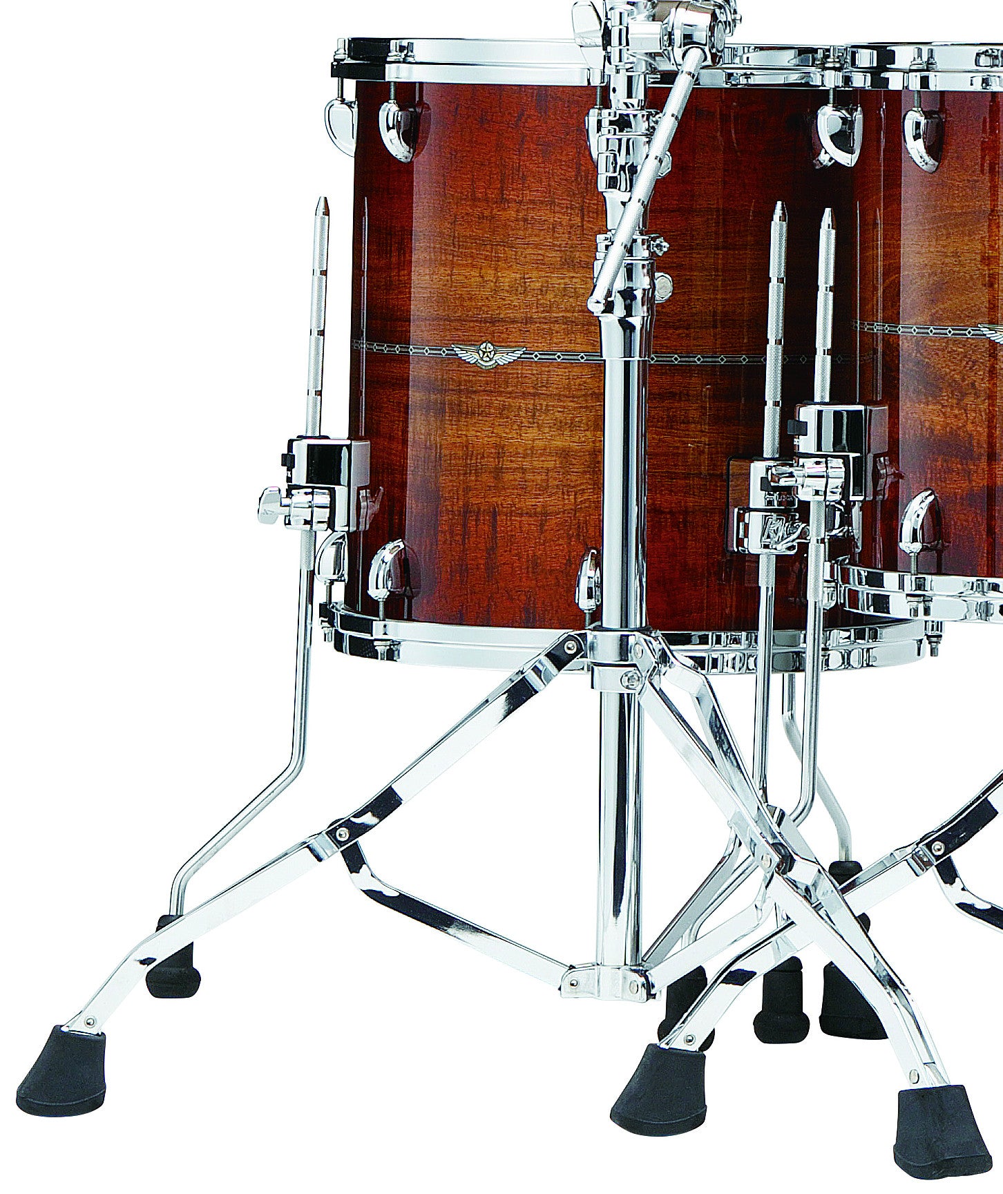 TAMA STAR Bubinga Floor Tom 16" x 16" Sunset Australian Acacia Burst/Chrom HW/Inlay: Only Outside
